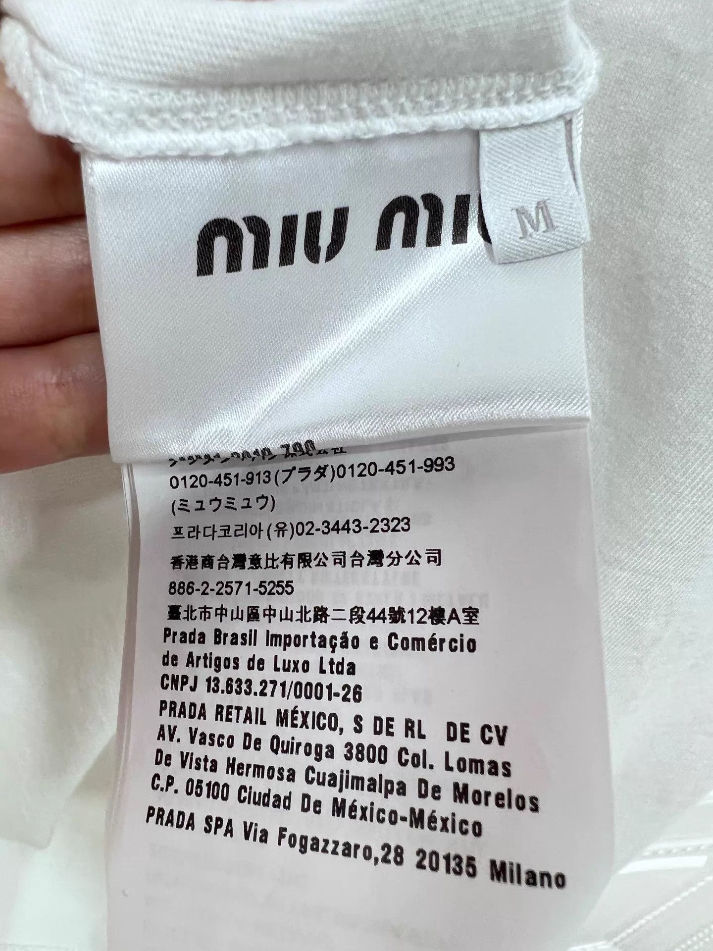 Miu Miu MIUMIU White Crystal Bow Collar Tee M Size M / US 6-8 / IT 42-44 - 5 Thumbnail
