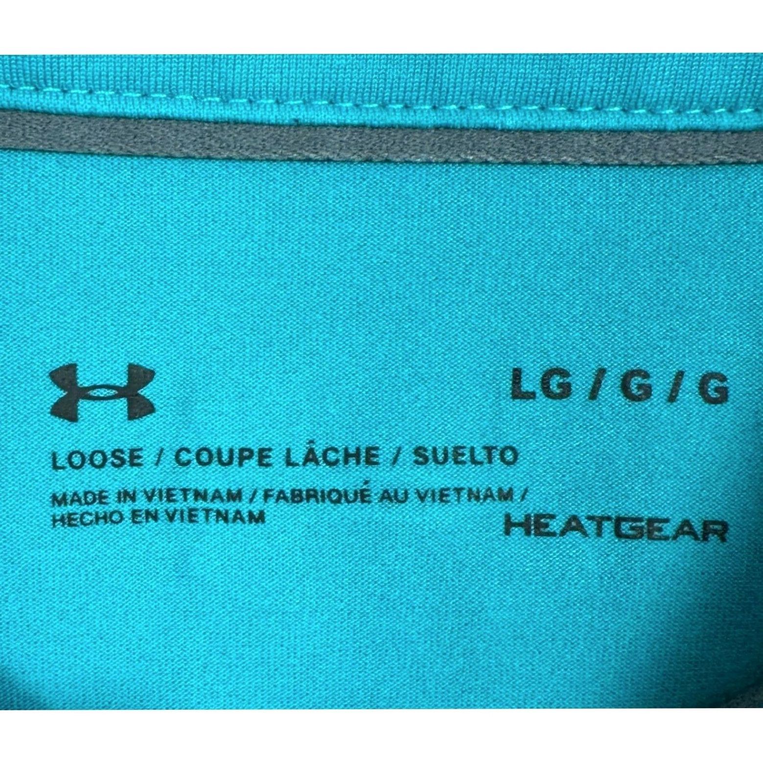 Under Armour Under Armour Polo Shirt Mens Large Teal Neon HeatGear Colorblock Polo Golf Size US L / EU 52-54 / 3 - 4 Thumbnail