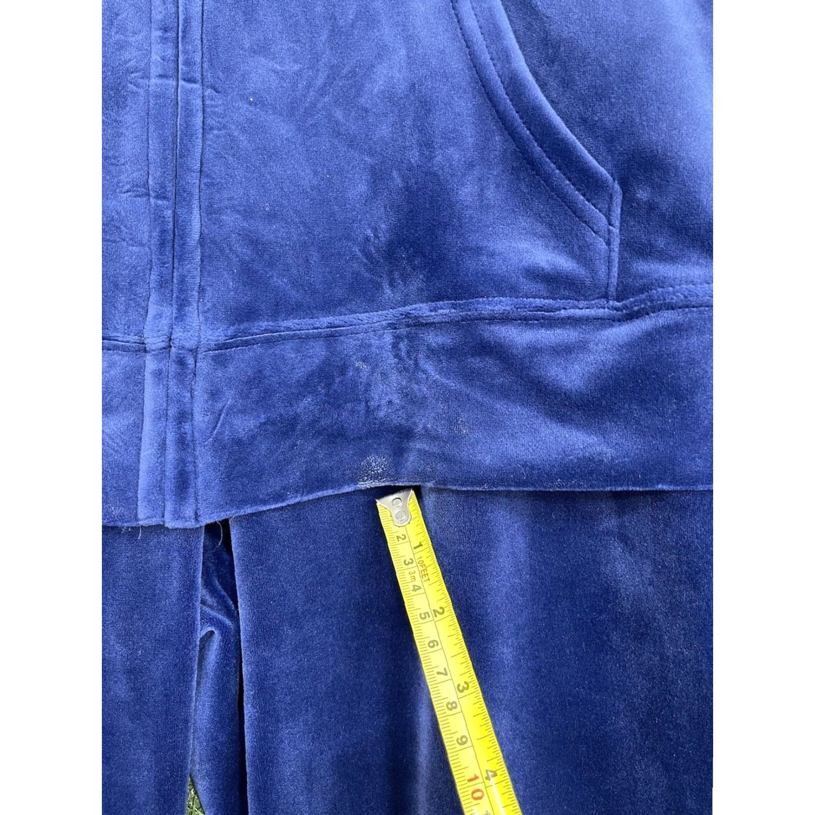 Juicy Couture Juicy Couture Tracksuit Womens XL Velour Hoodie Low Rise Pants 30x30 Blue 90s Designer Outdoor Casual Lounge Set Womens0.12 Size XL / US 12-14 / IT 48-50 - 3 Thumbnail