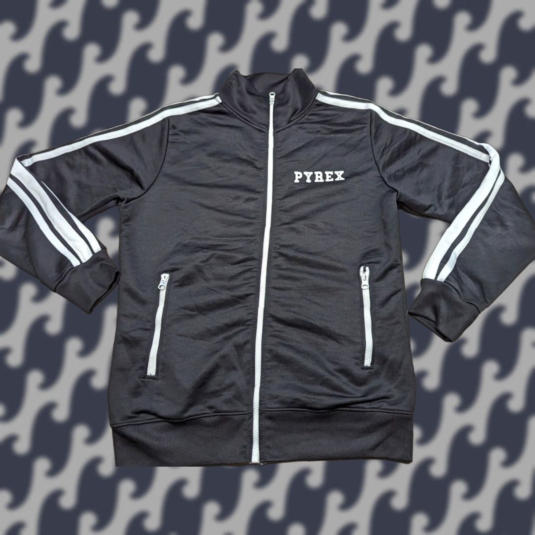Vintage Pyrex Vision Mens Jacket Size S Full Zip Black Track Virgil Abloh Pocket Modern Sports Coat Size US S / EU 44-46 / 1 - 1 Thumbnail