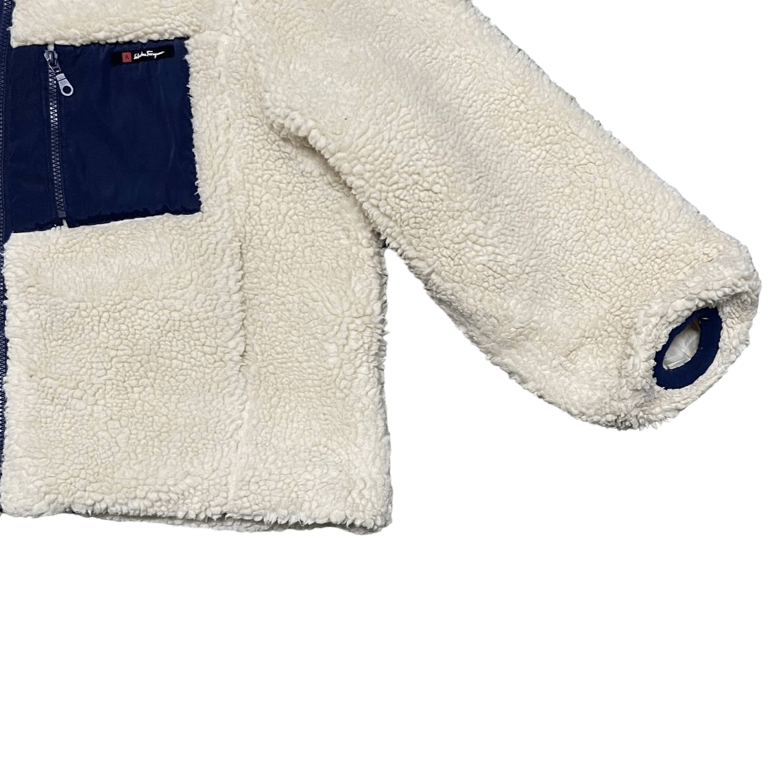 Salvatore Ferragamo Vintage Salvatore Ferragamo Fleece Sherpa Jacket Deep Pile Size US XL / EU 56 / 4 - 4 Thumbnail