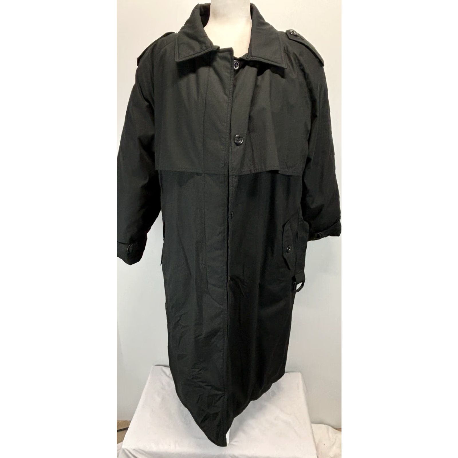 Vintage VINTAGE The Company Store Down Trench Coat Jacket Belted Midi Plus Size 20 Black Women’s Coat Size 3XL / US 20-22 - 6 Thumbnail