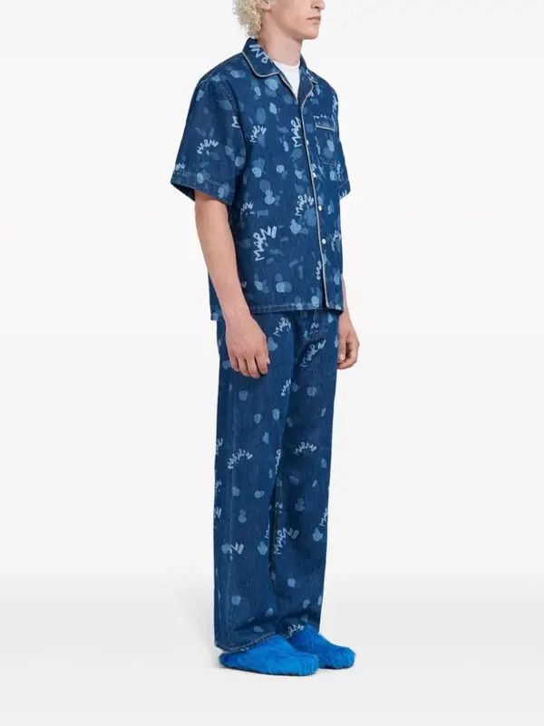 Marni oc11z0525 Laser-Print Jeans in Blue Size US 36 / EU 52 - 2 Thumbnail