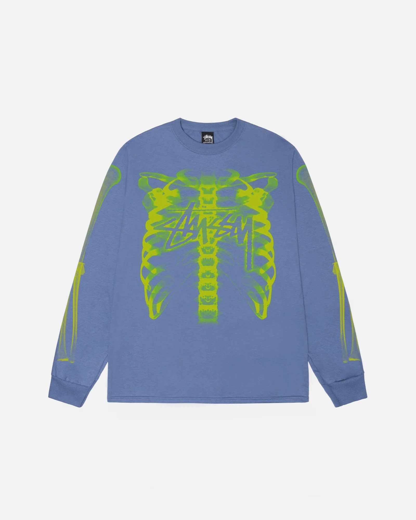 Stussy Stussy Rib Cage 3M Longsleeve Tee Storm Blue | Grailed