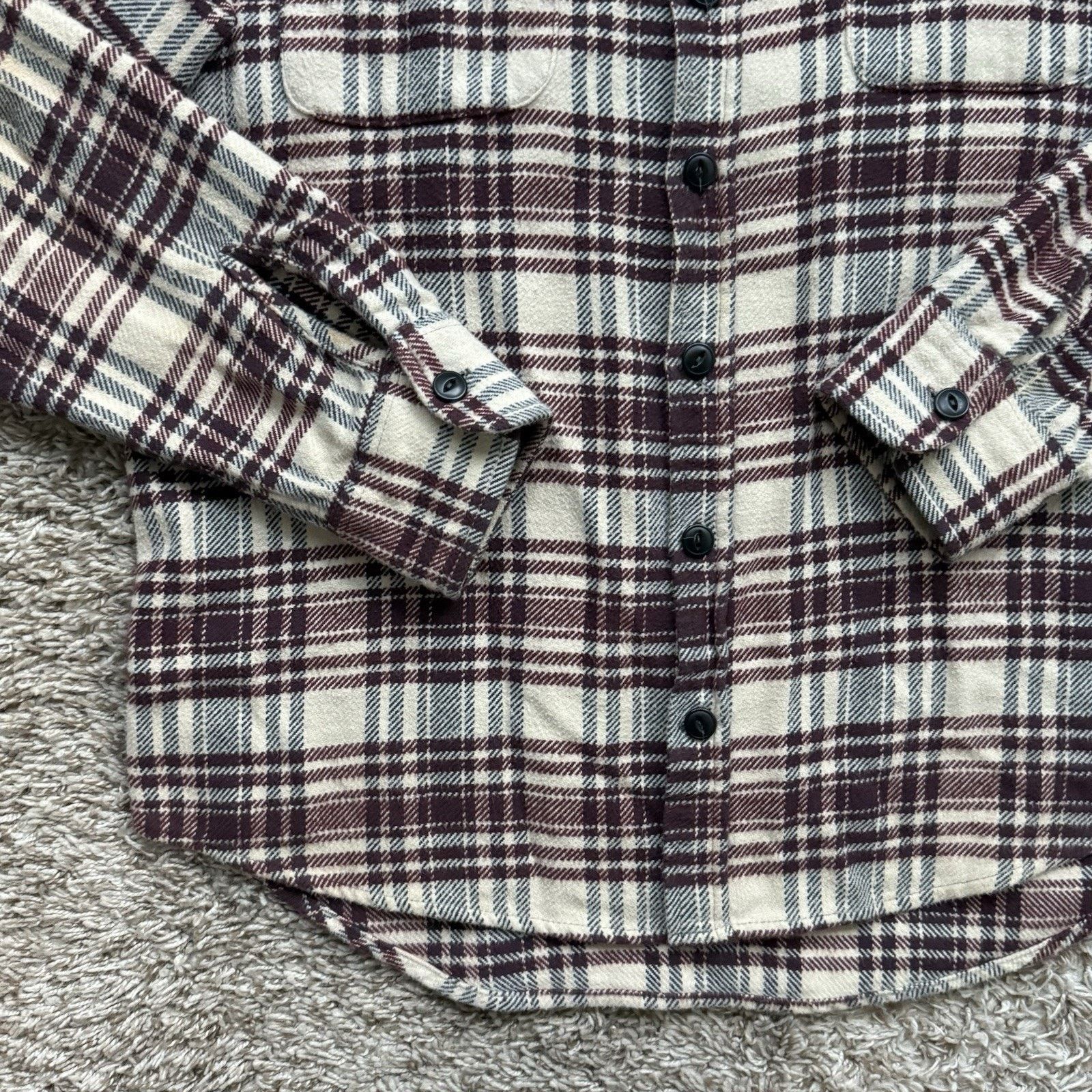 Taylor Stitch Taylor Stitch Shirt Red Crater Flannel Ivory Plaid Size M 40 Size US M / EU 48-50 / 2 - 4 Thumbnail