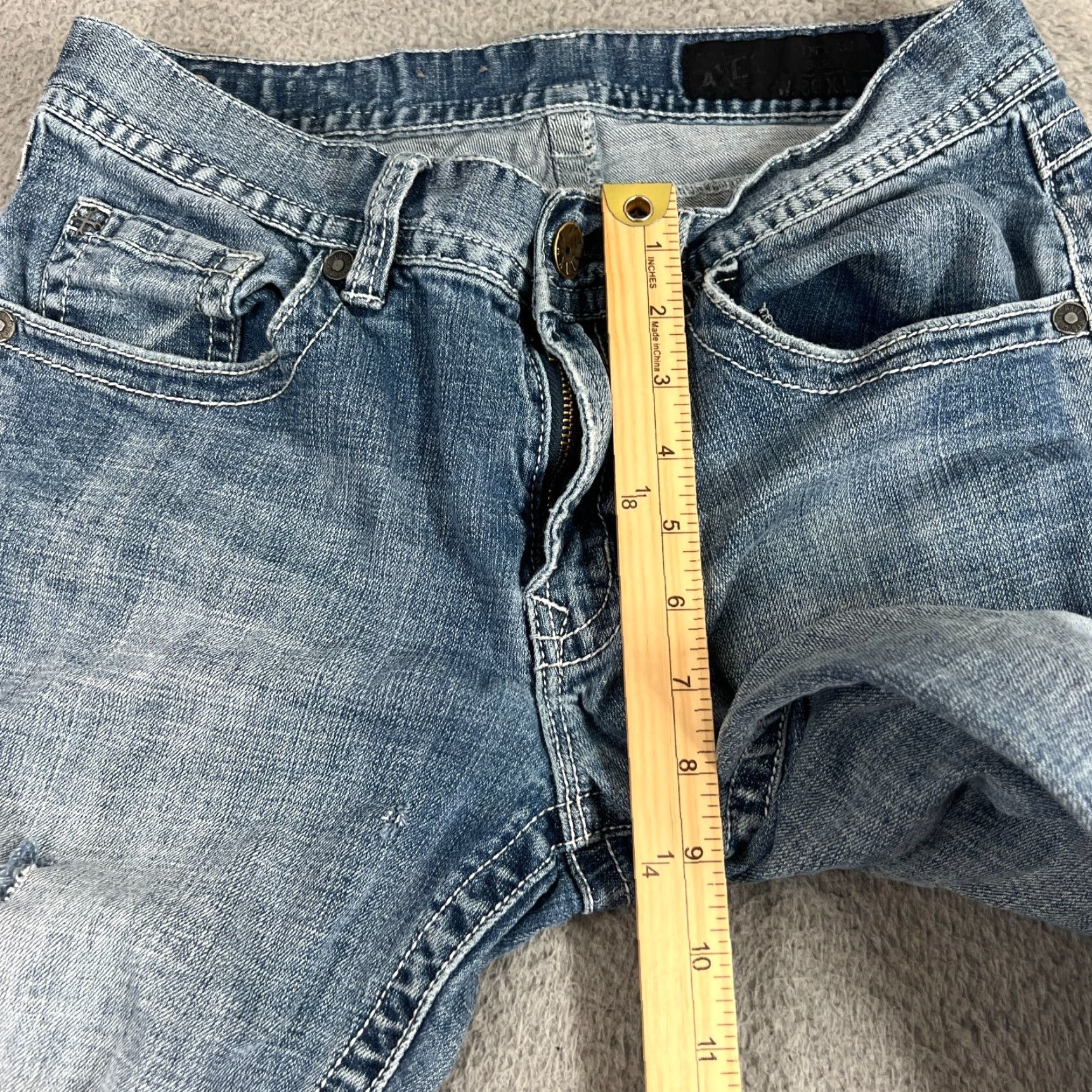 Denime VINTAGE Axel Jeans Mens 31x29 Bootcut Light Wash Denim Western Casual Trousers Size US 31 - 7 Thumbnail