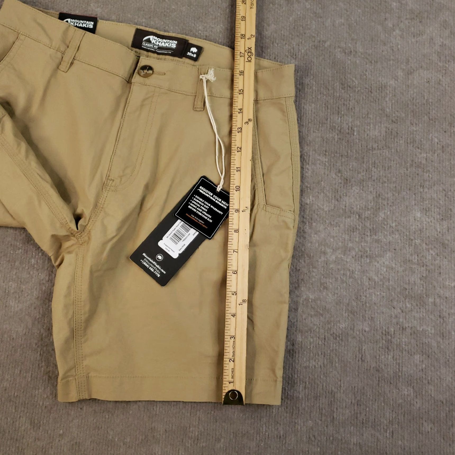 Mountain Khakis Mountain Khakis Shorts Mens Size 30 Beige Stretch Poplin Classic Fit 8" Inseam Size US 30 / EU 46 - 4 Thumbnail