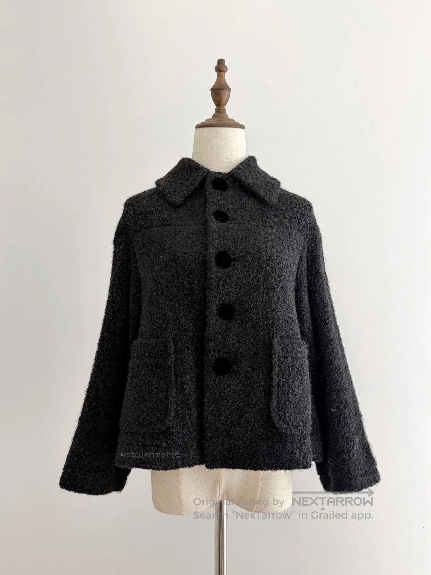 Comme des Garcons Comme des Garçons Black Plush Coat. Size M / US 6-8 / IT 42-44 - 4 Thumbnail