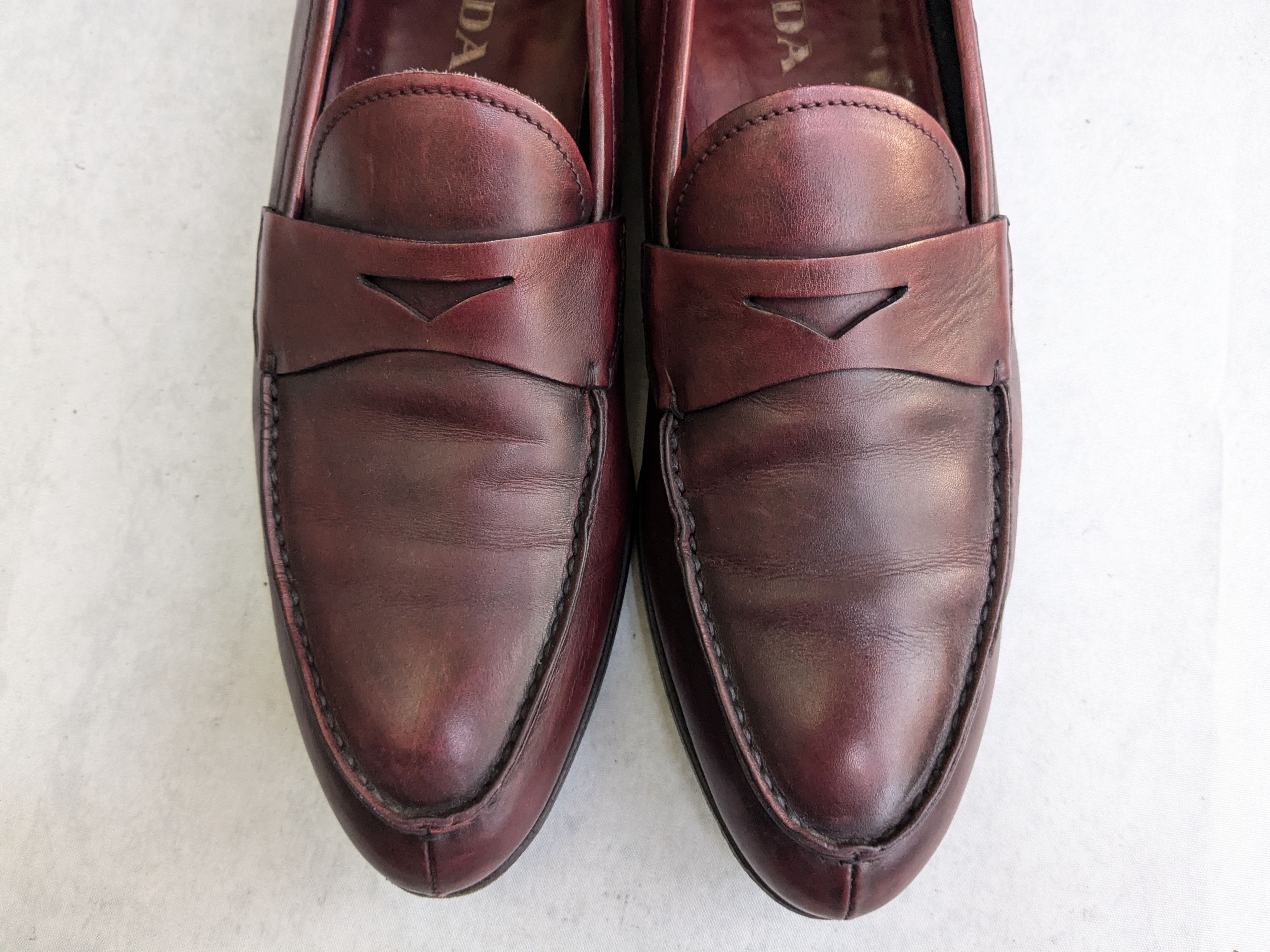 Prada Prada Loafers Red Leather US 10 Slip Ons Size US 10 / EU 43 - 3 Thumbnail