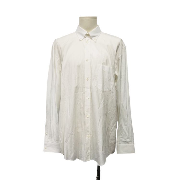 Balenciaga Balenciaga Logo Collar White Shirt Size M Size US M / EU 48-50 / 2 - 1 Thumbnail