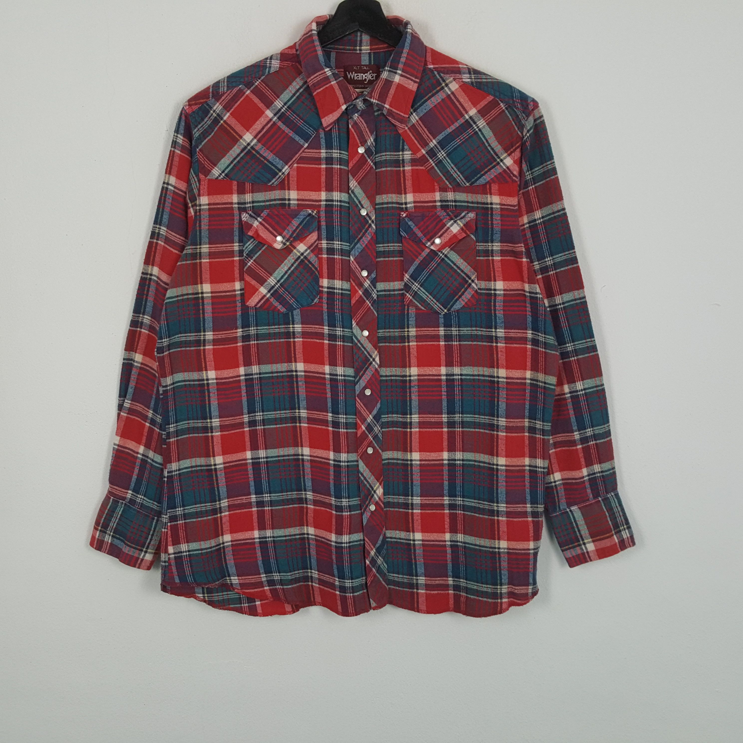 Vintage × Wrangler WRANGLER Classic Fashion Style Casual Shirt Size US XL / EU 56 / 4 - 1 Thumbnail