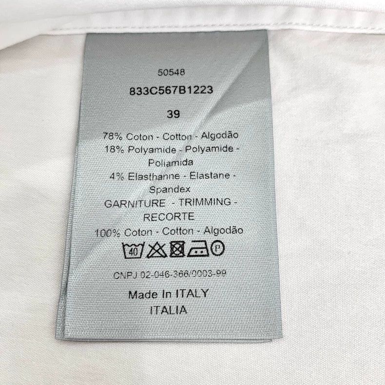 Dior Dior Size 39 White collar striped lapel single-breasted lon Size US M / EU 48-50 / 2 - 6 Thumbnail