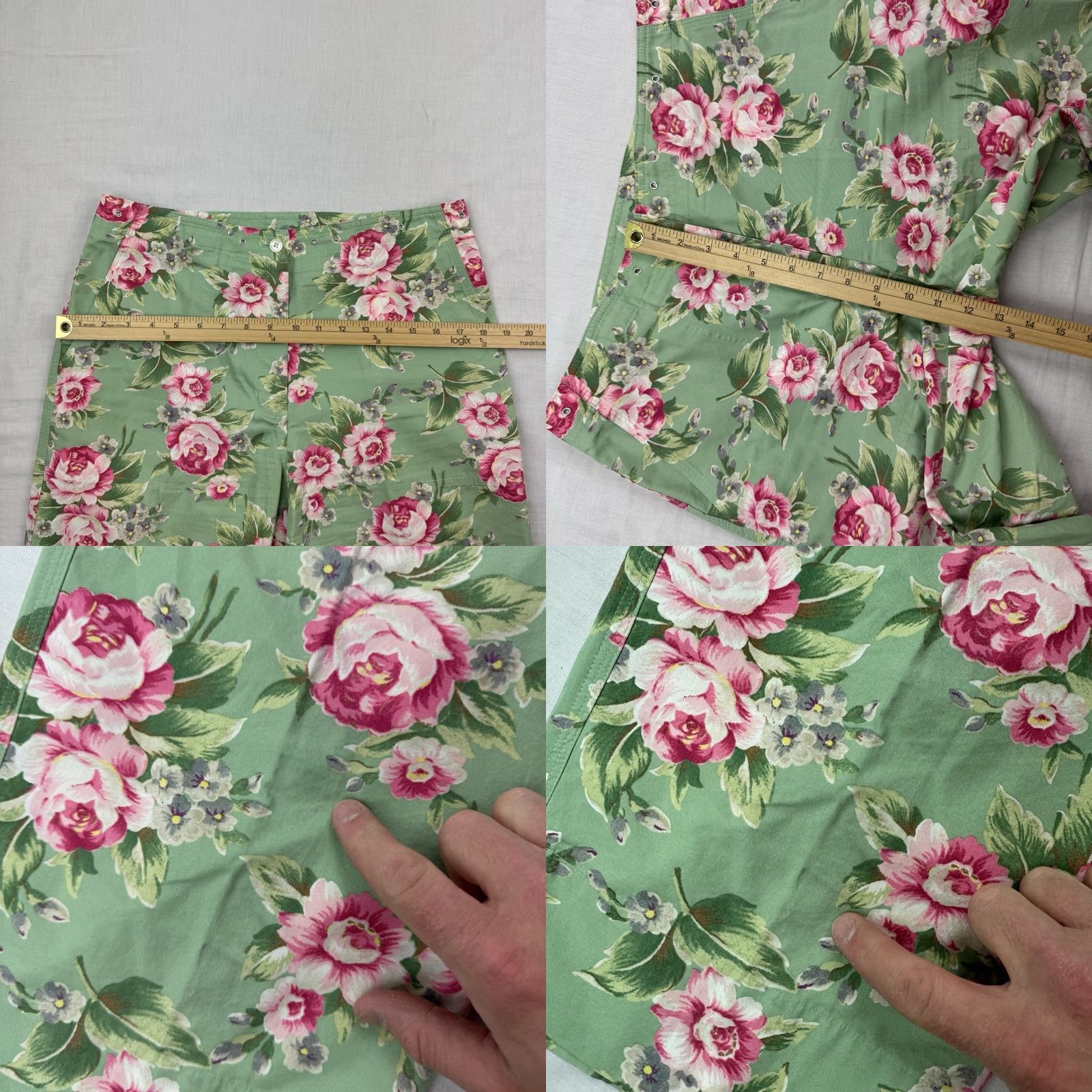 Ralph Lauren VINTAGE Lauren Ralph Lauren Capri Pants Womens 10 Floral Tropical Preppy Y2K Capri Pants Womens 10 Green Floral Summer Beach Hawaiian Size 32" / US 10 / IT 46 - 8 Thumbnail