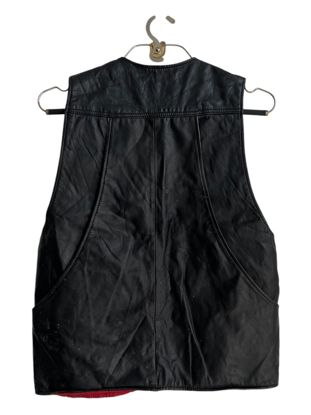 Kadoya 1980s 🇯🇵 Leather Crafted Cowhide Parachute Pocket Vest Jacket Size US S / EU 44-46 / 1 - 5 Thumbnail