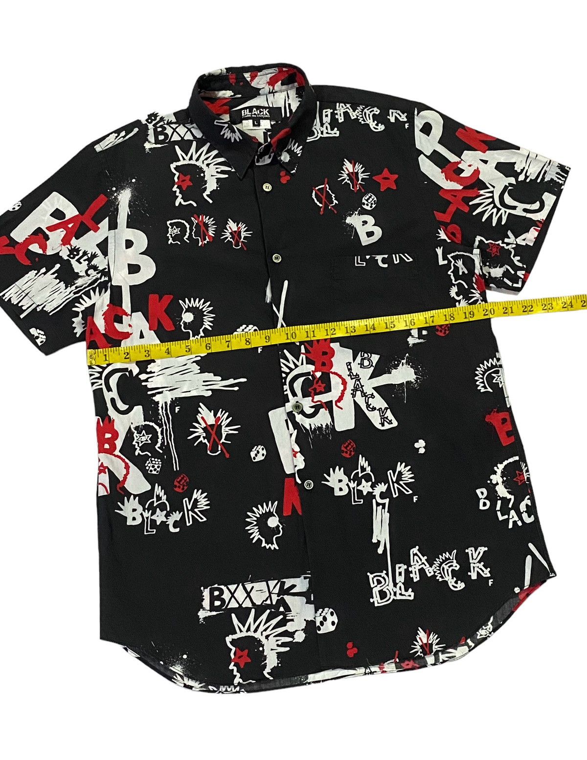 Comme des Garcons × Comme des Garcons Black Rare🔥Comme Des Garçons Black Fullprint Shirt Button Ups Size US L / EU 52-54 / 3 - 4 Thumbnail