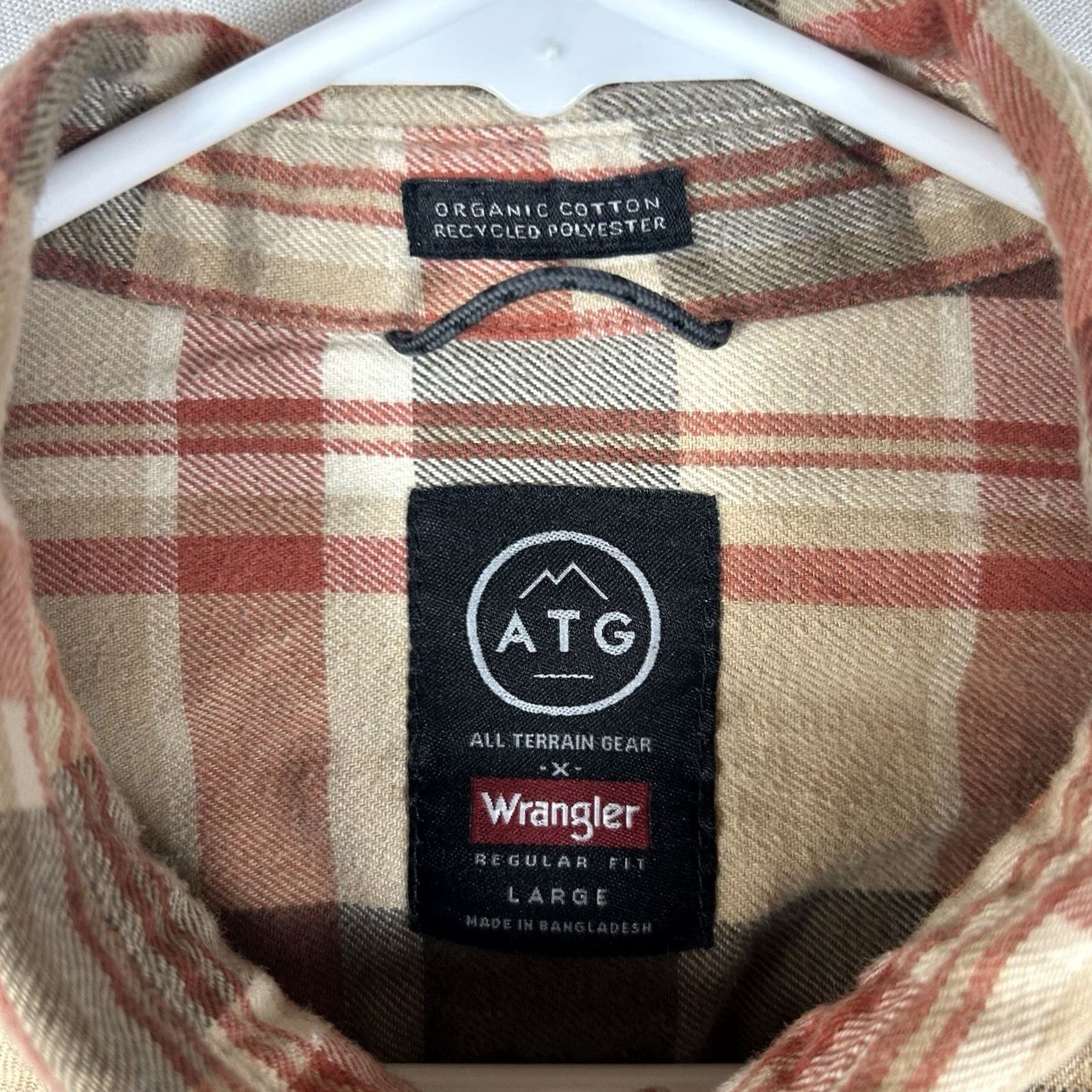Wrangler Wrangler Button-Up Shirt Mens L Brown Plaid Elbow Patches Long Sleeve Size US L / EU 52-54 / 3 - 3 Thumbnail