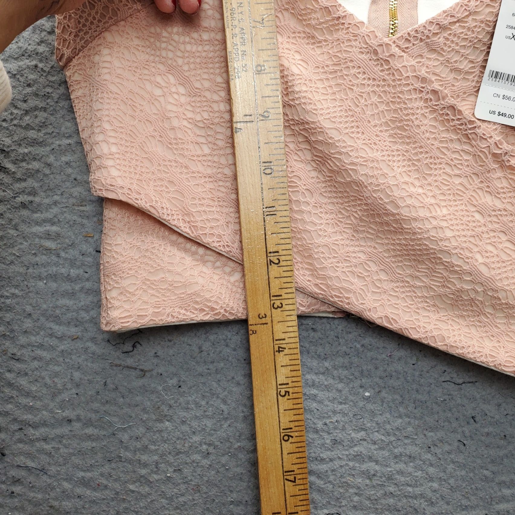 Bebe Bebe Womens XS Pink Cropped Wrap Top Sleeveless Zip Back Textured Solid Blouse Size XS / US 0-2 / IT 36-38 - 3 Thumbnail