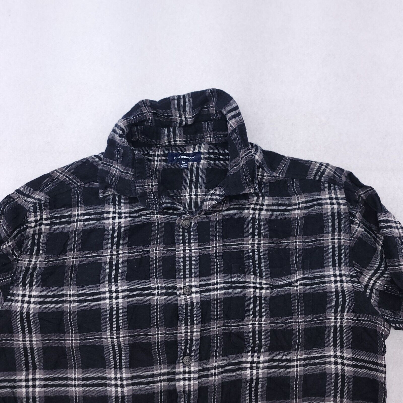 Croft & Barrow Croft & Barrow Windowpane Flannel Shirt Mens Size M Black Size US M / EU 48-50 / 2 - 1 Thumbnail
