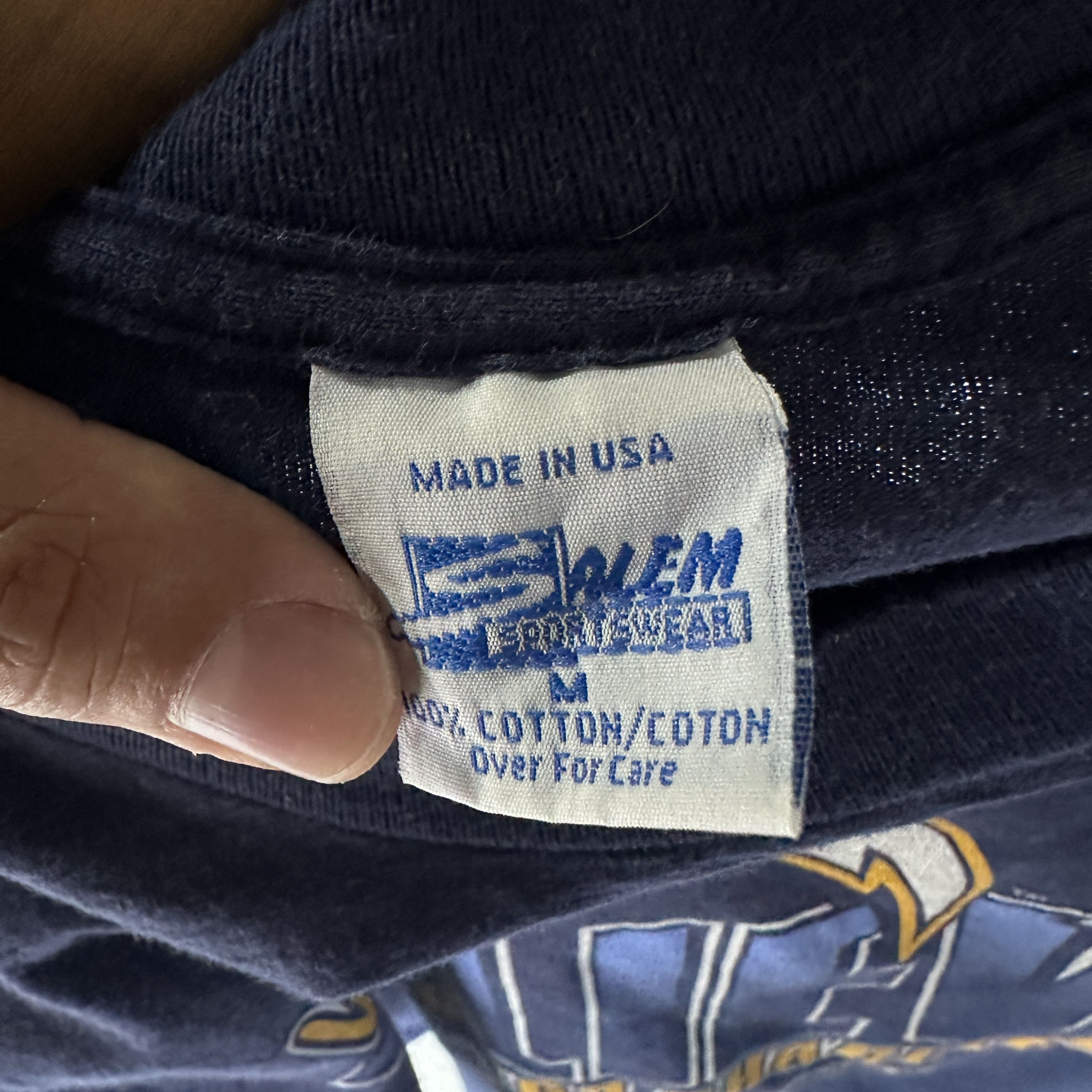 Salem Sportswear Vtg San Diego Chargers T-Shirt Salem 1995 Superbowl Believe Size US M / EU 48-50 / 2 - 10 Thumbnail