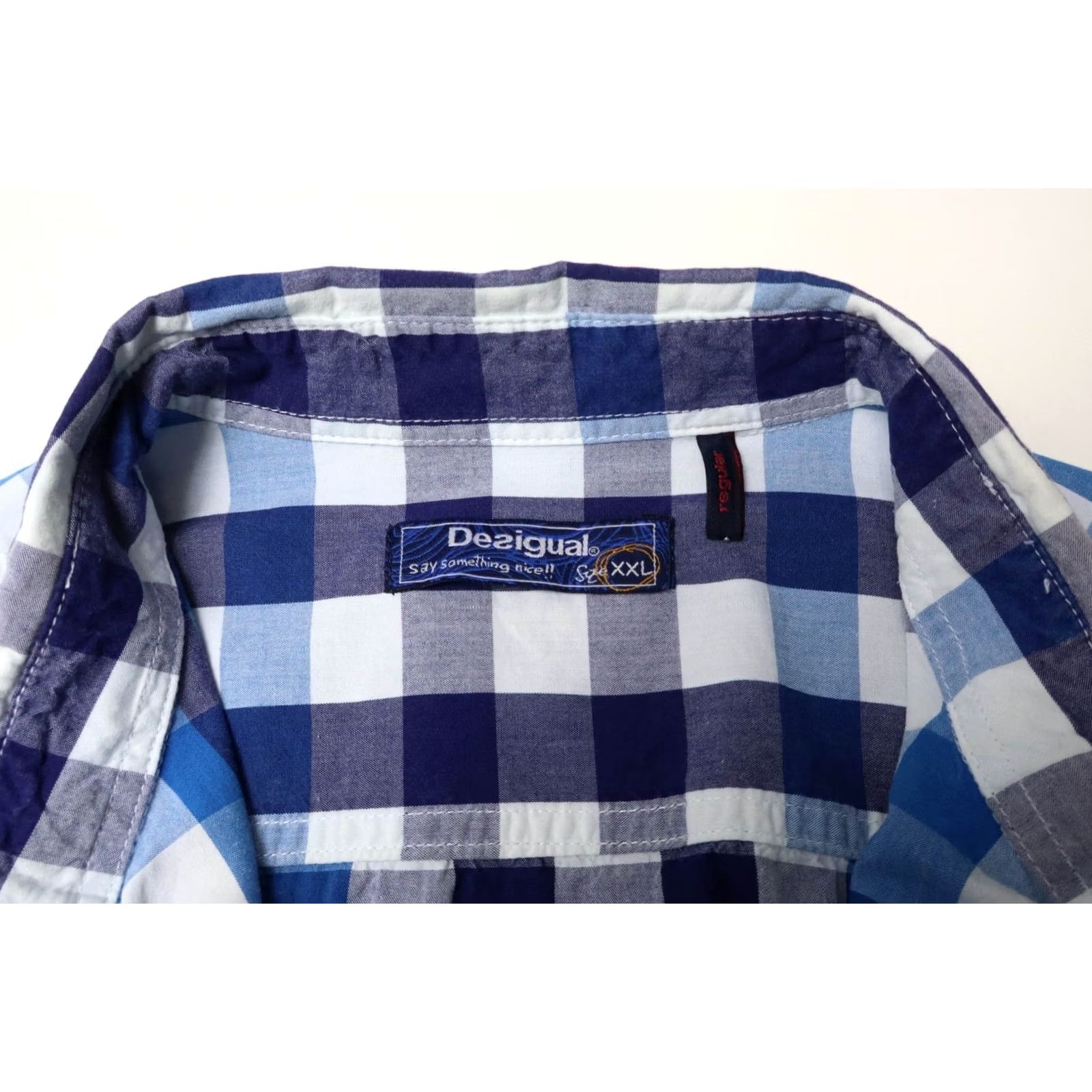 Desigual DESIGUAL Shirt Men's 2XL Regular Fit Collared Multicolor Check Button-Up Size US XXL / EU 58 / 5 - 7 Thumbnail