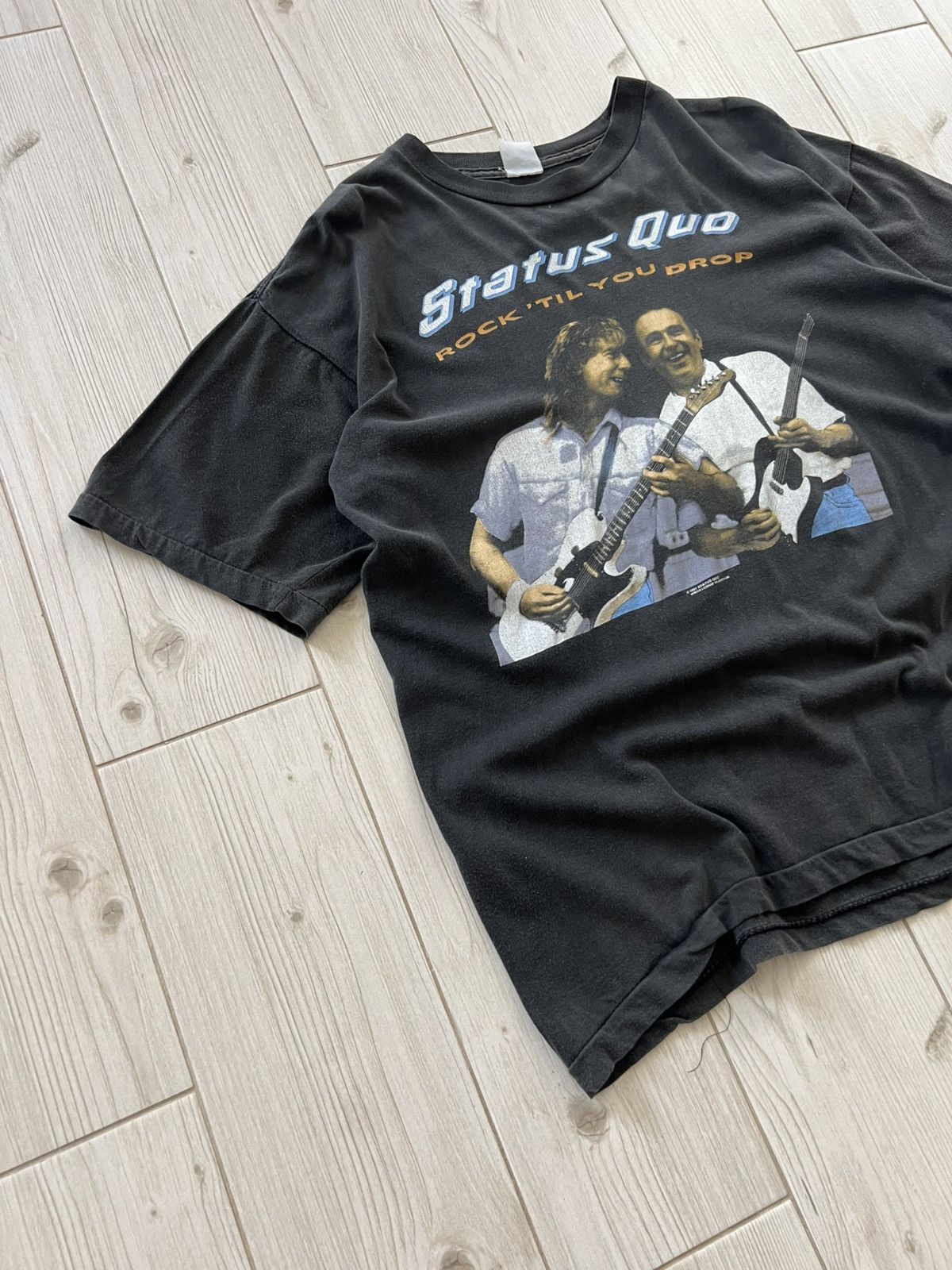 Band Tees Status Quo Vintage 1992 Rock'Til You Drop Rock Band Tour Size US XL / EU 56 / 4 - 6 Thumbnail