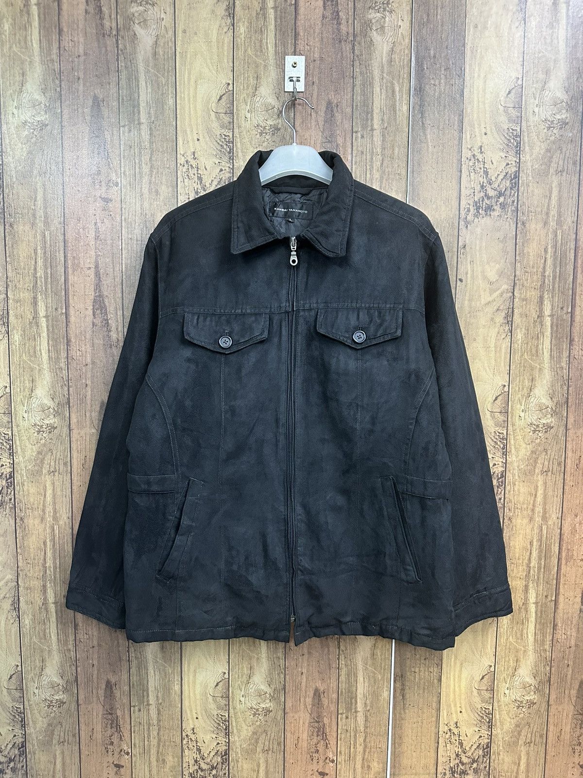 Kansai Yamamoto Vintage Kansai Yamamoto Soft Suede Winter Flannel Z41 Size US L / EU 52-54 / 3 - 2 Thumbnail
