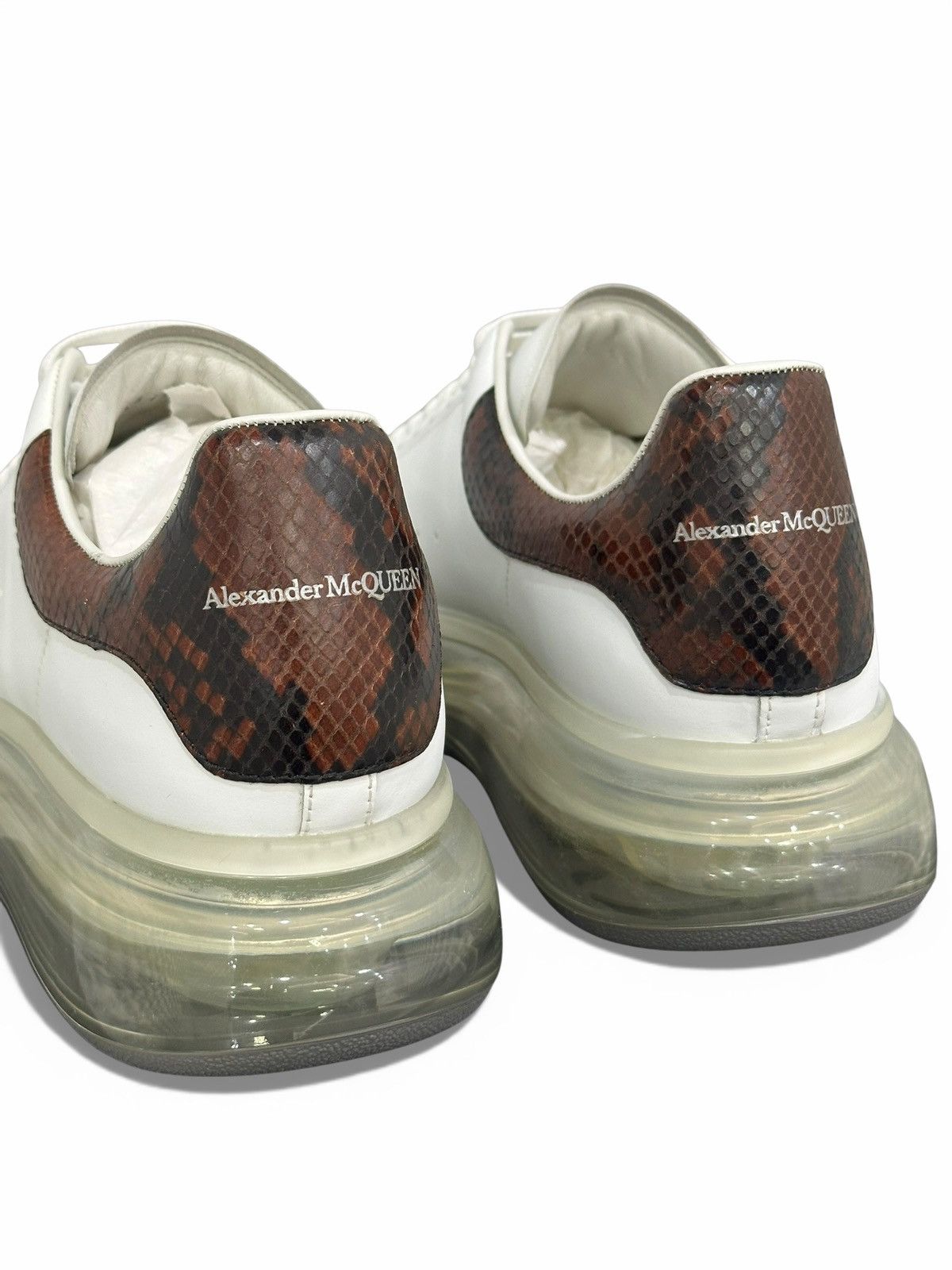 Alexander McQueen Alexander McQueen Clear Sole Snakeskin Sneakers Size US 12 / EU 45 - 4 Thumbnail