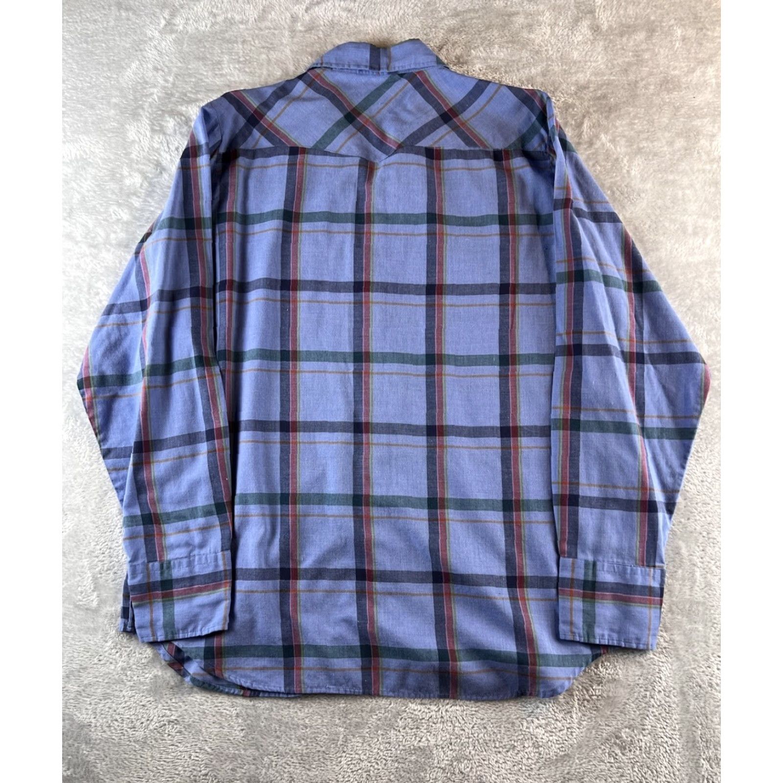 Vintage VINTAGE Authentic Western Youngblood Plaid Shirt Mens L Blue Pearl Snap Cowboy Shirt Size US L / EU 52-54 / 3 - 2 Thumbnail