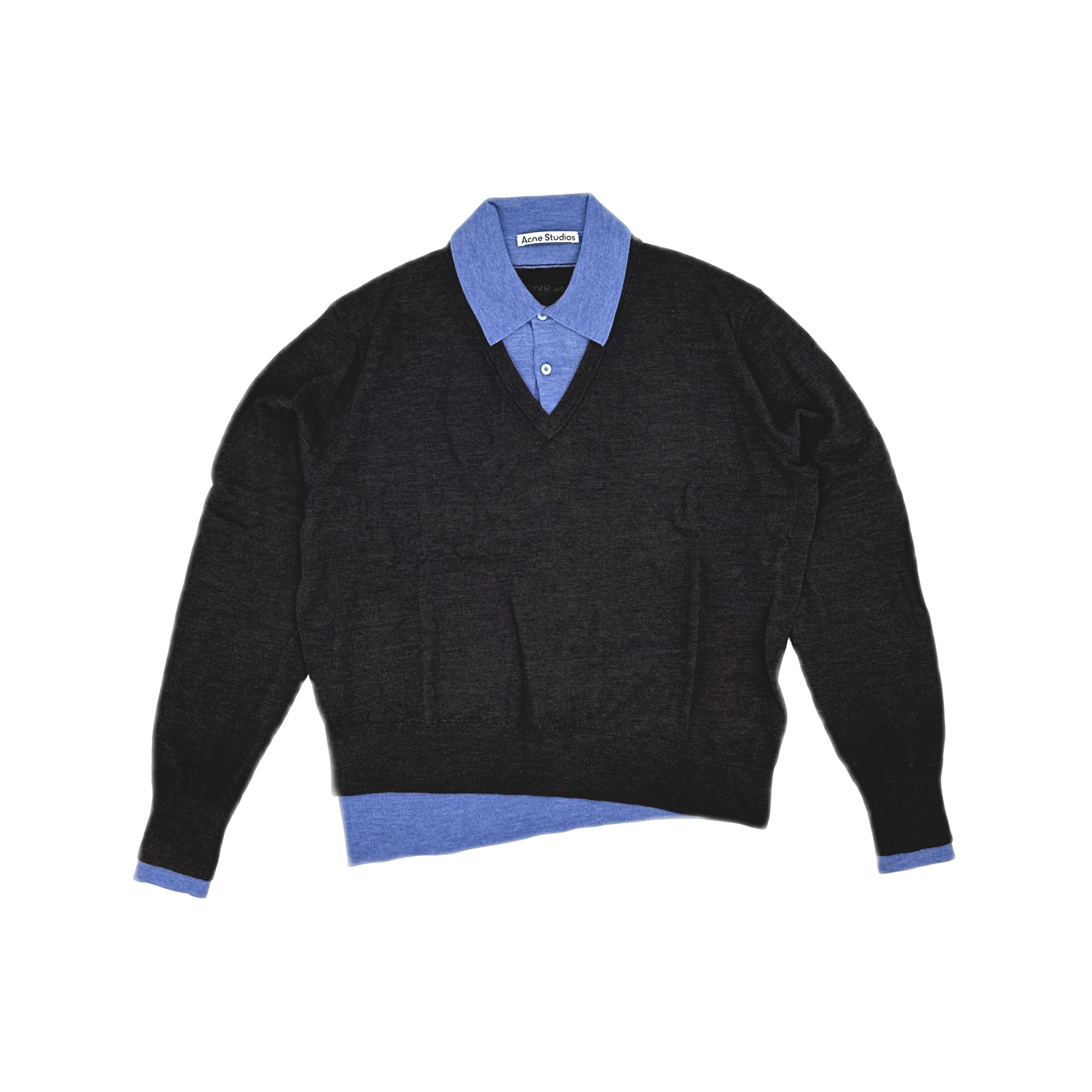 Acne Studios Acne Studios Layered Polo Wool Sweater S Size S / US 4 / IT 40 - 1 Thumbnail