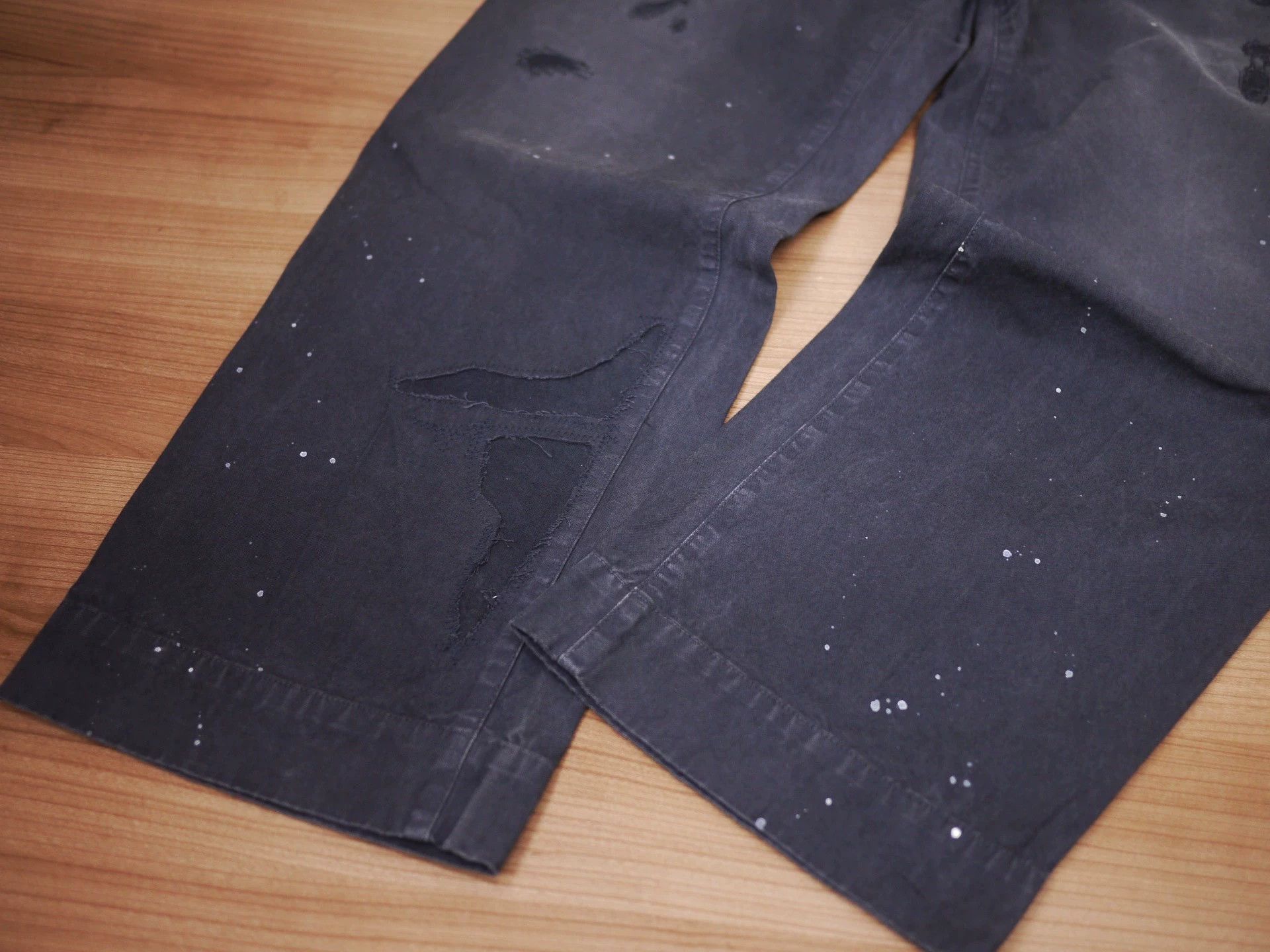 Visvim Visvim HOLMAN PANTS DMGD CRASH Distressed Black Size US 33 - 3 Thumbnail