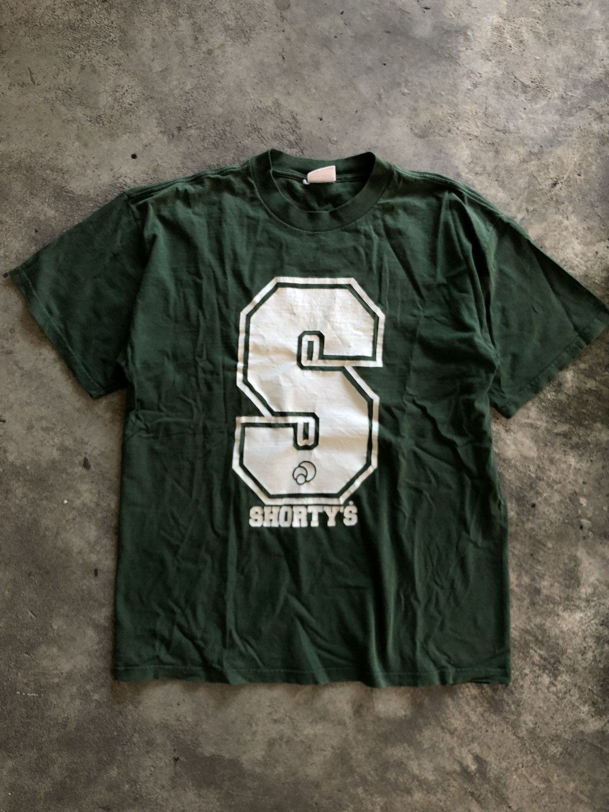 image of Shortys Skateboards x Skategang Vintage Shortys Skateboard Shirt in Green, Men's (Size XL)