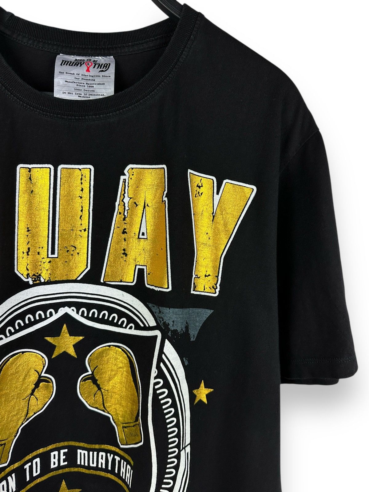 Japanese Brand × Vintage Muay Thai Boxing Printed T-Shirt Fight Thailand Box WWE WWF Size US L / EU 52-54 / 3 - 3 Thumbnail