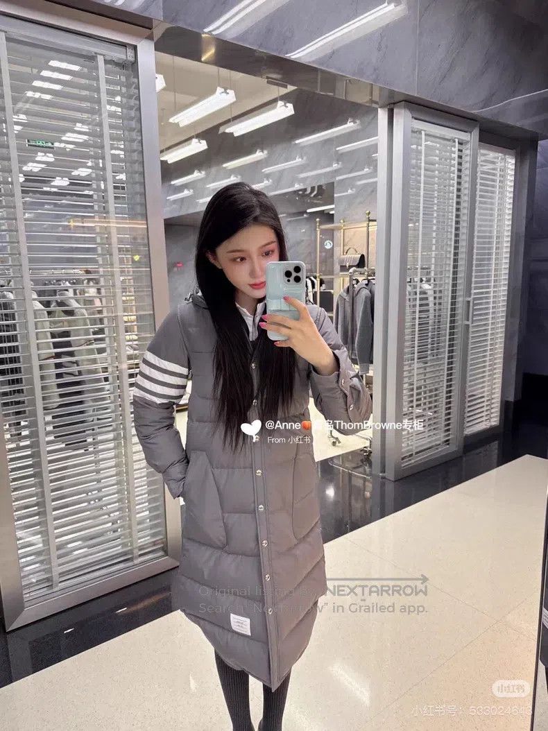 Thom Browne Thom Browne Gray Long Hooded Down Jacket Size M / US 6-8 / IT 42-44 - 3 Thumbnail