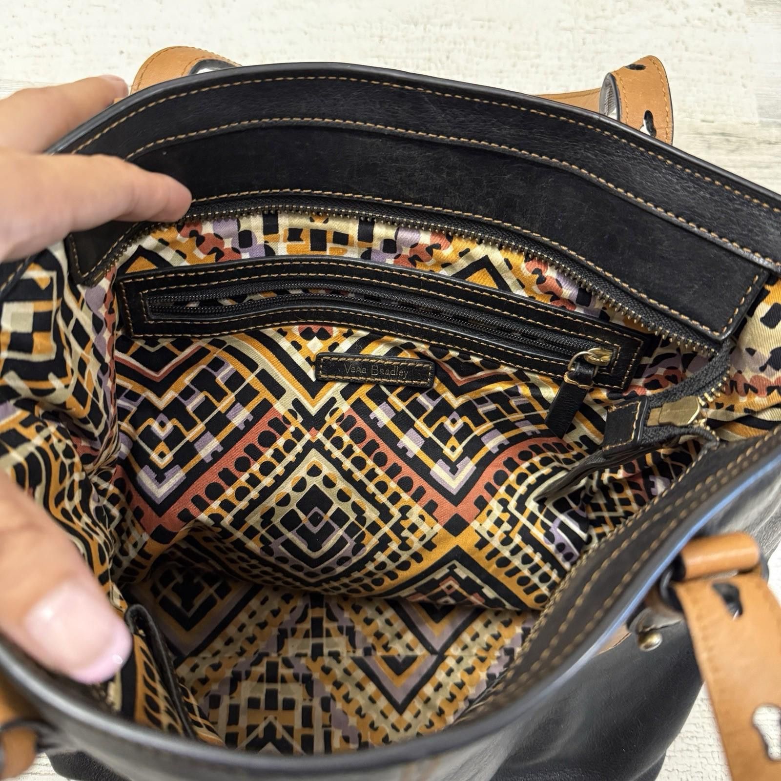 Designer Vera Bradley Leather Tote Size ONE SIZE - 4 Thumbnail