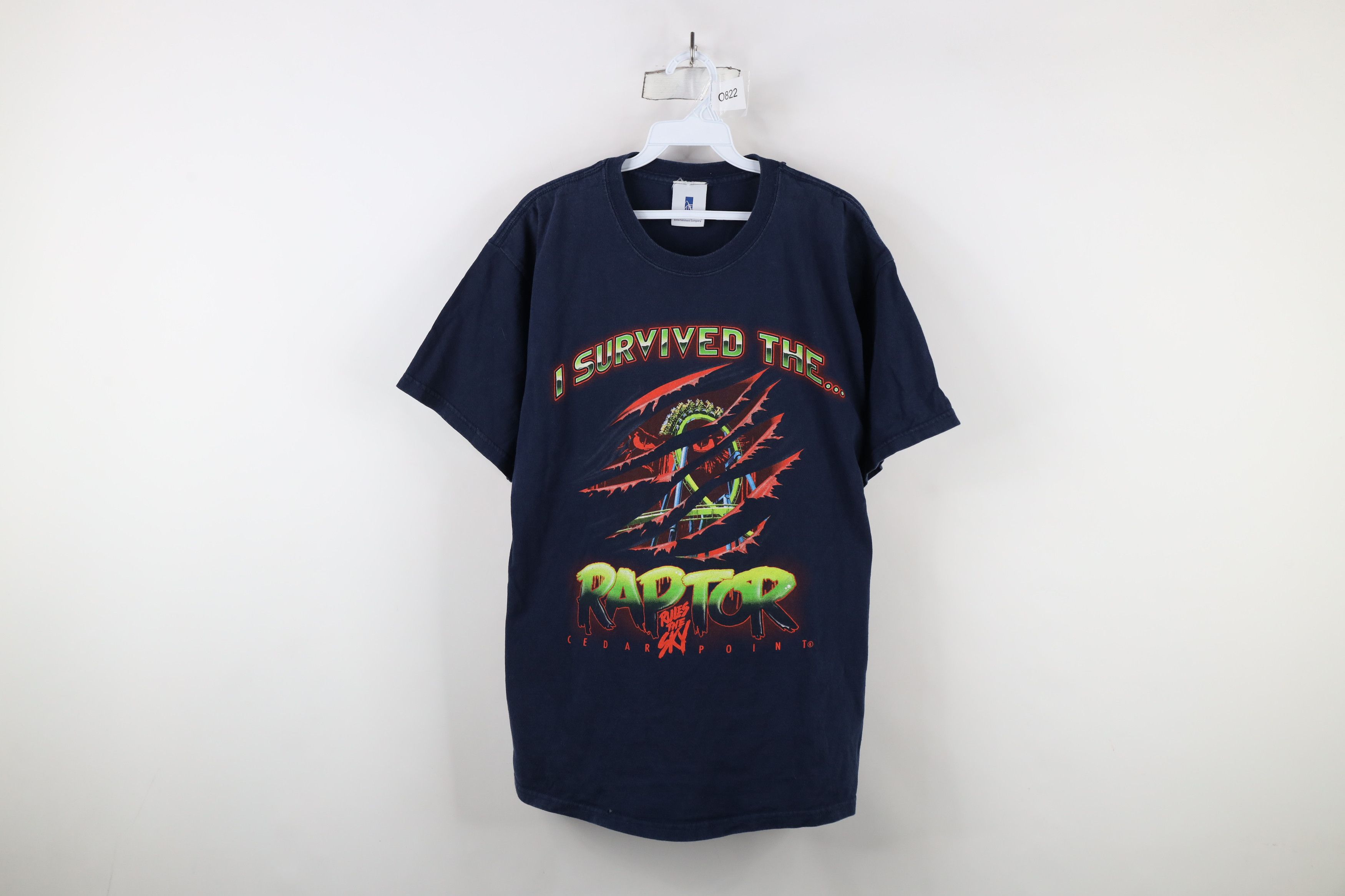 Vintage Vintage Cedar Point Raptor Roller Coaster T-Shirt Blue Size US L / EU 52-54 / 3 - 1 Thumbnail