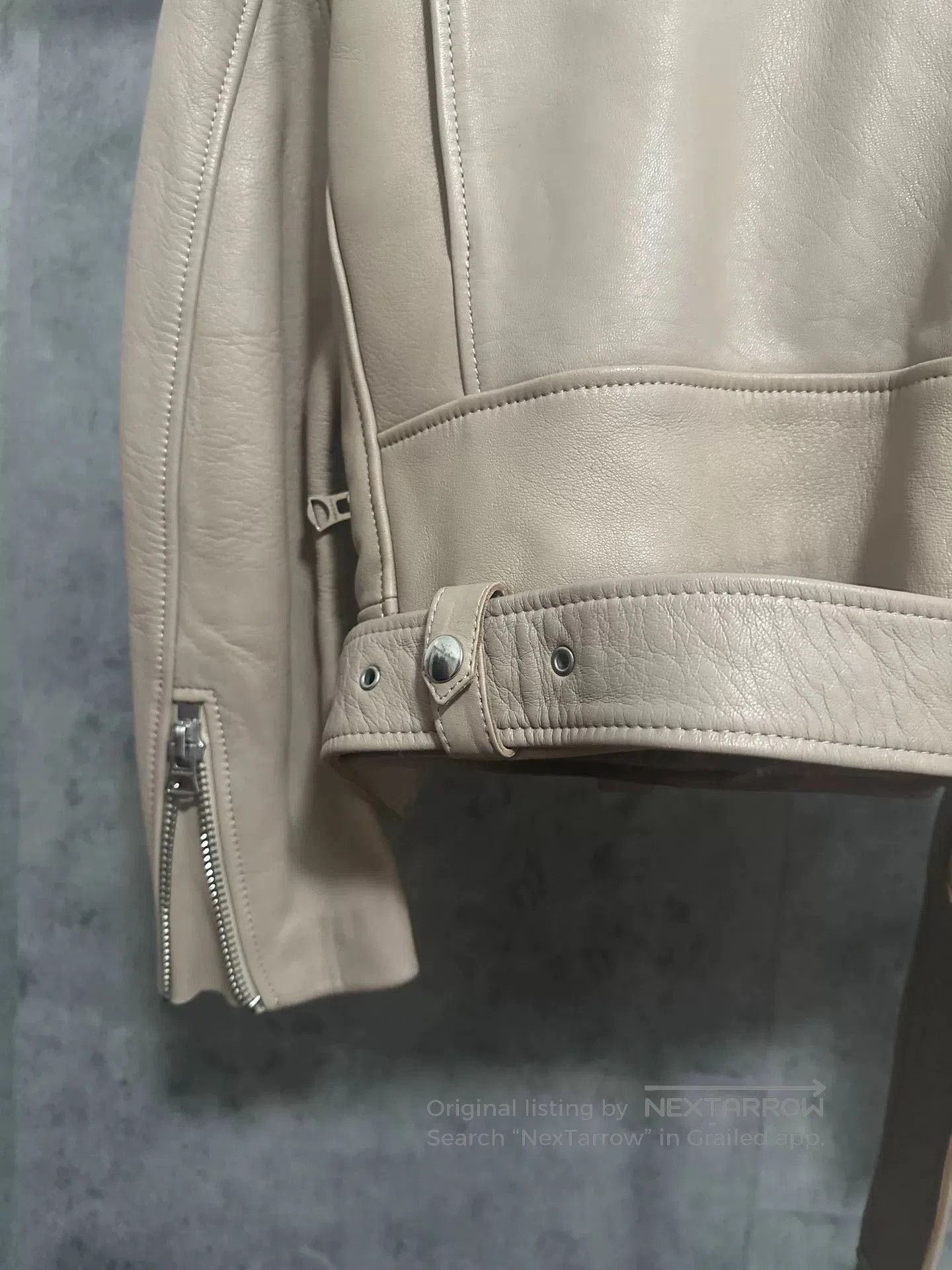 Acne Studios beige leather pilot jacket by Acne Studios. Size S / US 4 / IT 40 - 7 Thumbnail