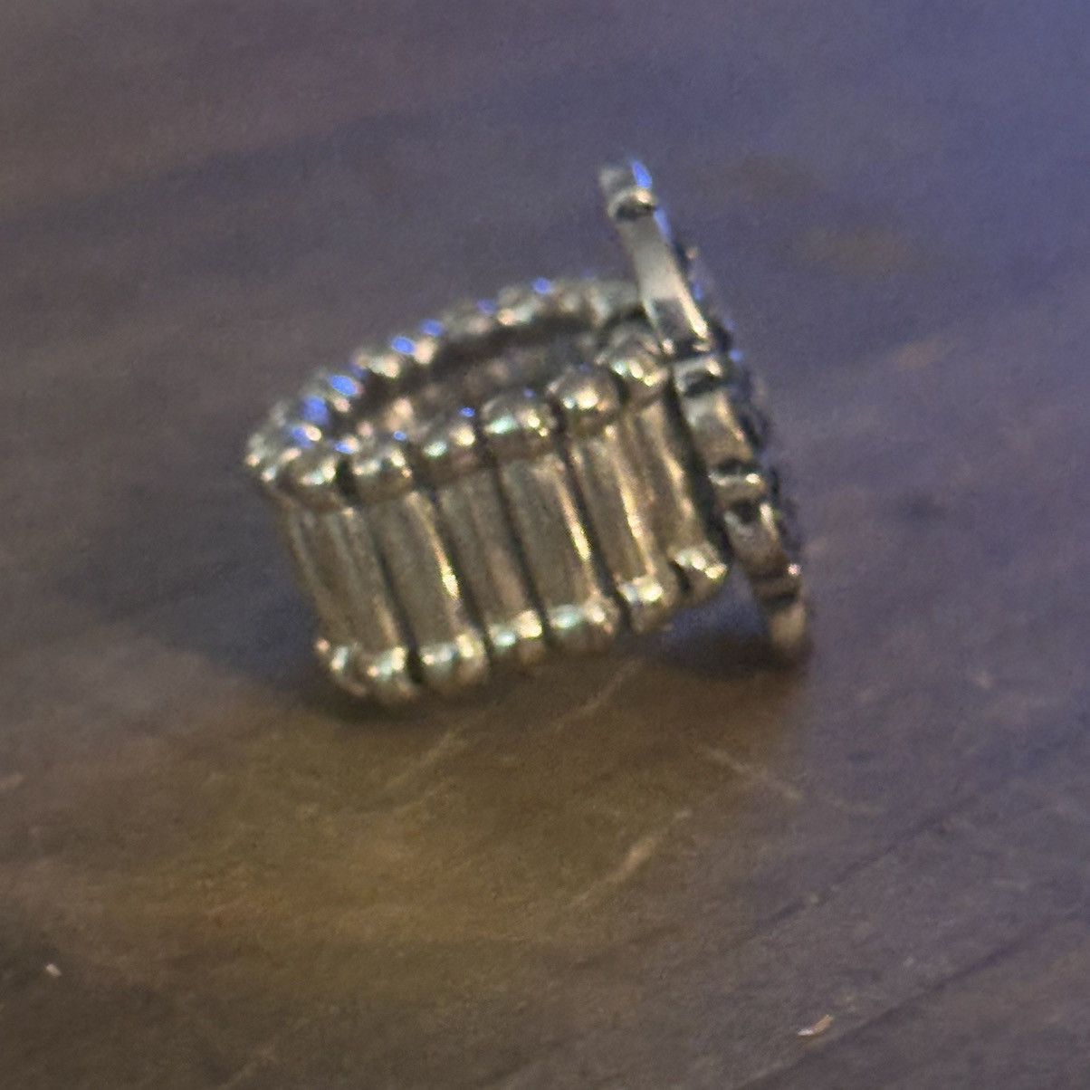 Other Silver tone filigree stretch ring Size ONE SIZE - 5 Thumbnail
