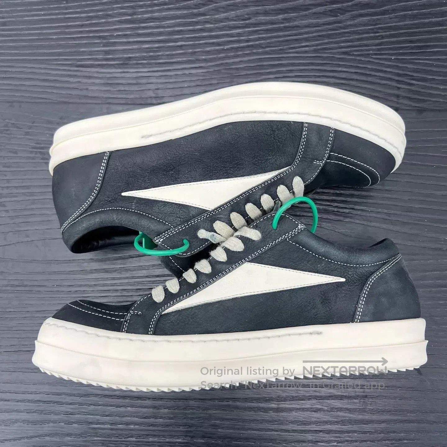 Rick Owens Black Low-Top Sneakers Size 7. Size US 7 / EU 40 - 2 Thumbnail