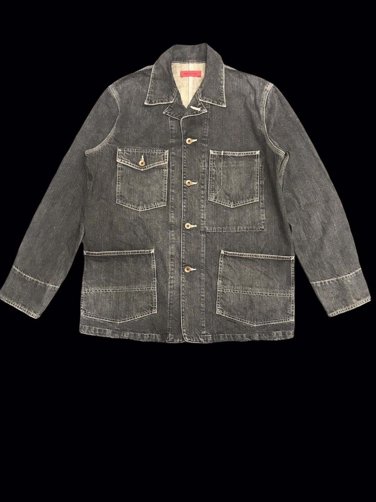 Edwin 💥ARCHIVAL💥VTG EDWIN BLACK WASH CHORE JACKET F361 Size US L / EU 52-54 / 3 - 1 Thumbnail