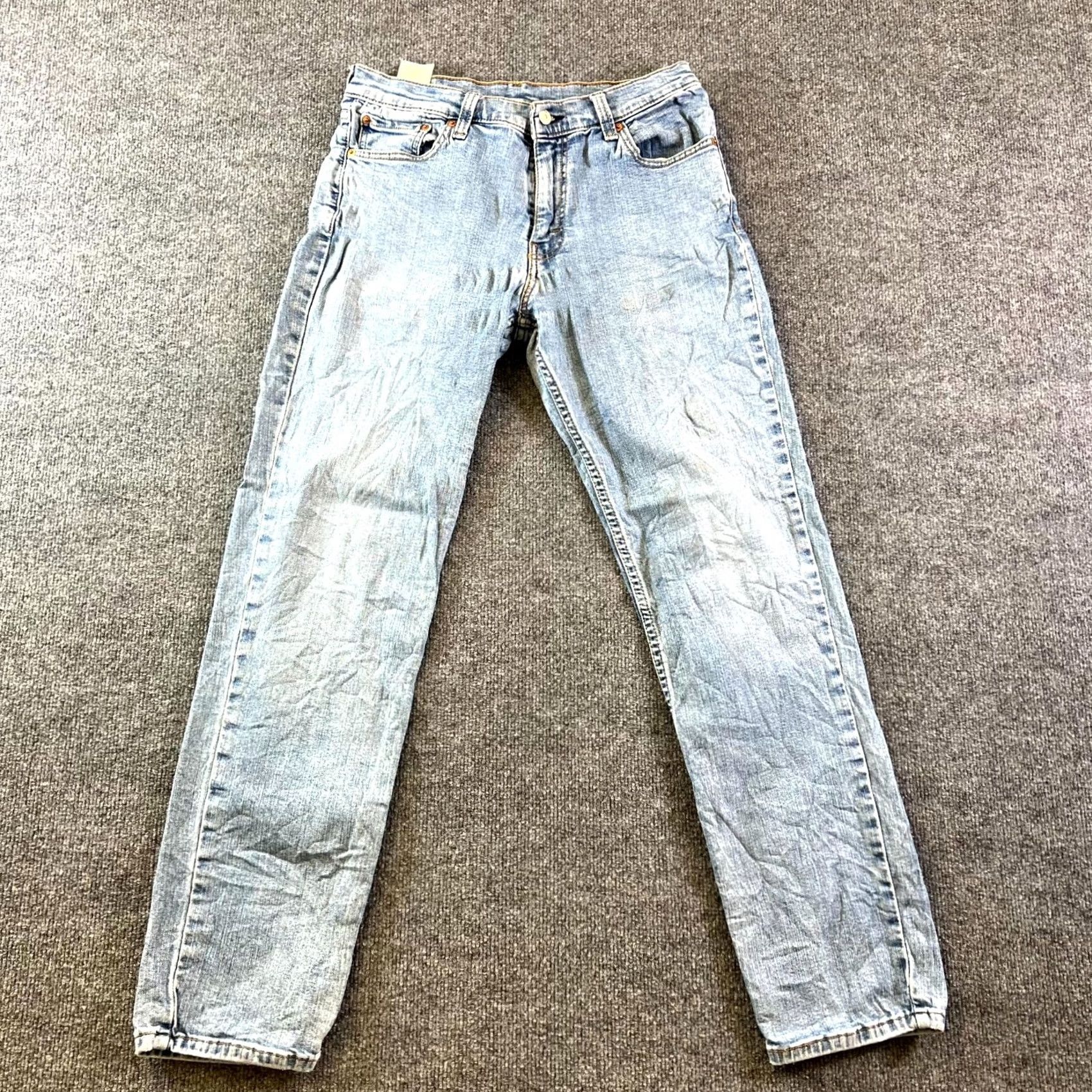 Levi's Levi's Jeans Mens 33x32 Blue Denim Medium Wash Straight Leg Zip Fly Jeans Size US 33 - 2 Thumbnail