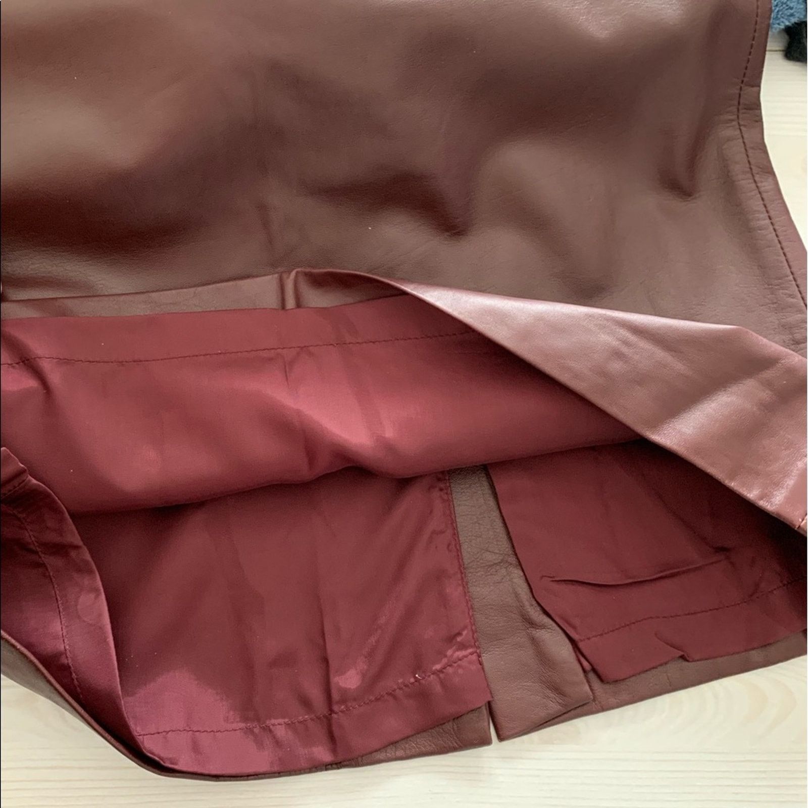 Vintage Vintage Genuine Leather Pencil Skirt - 4 Size 27" / US 4 / IT 40 - 8 Thumbnail