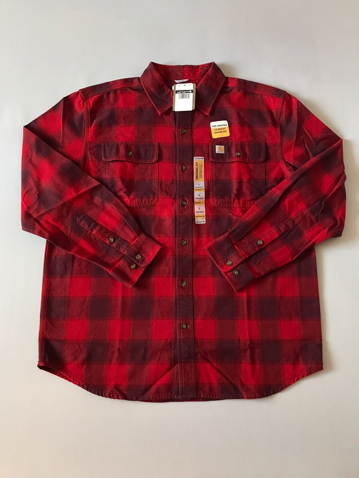 Carhartt Carhartt 103822 Heavy Flannel Work Shirt Size US L / EU 52-54 / 3 - 1 Thumbnail