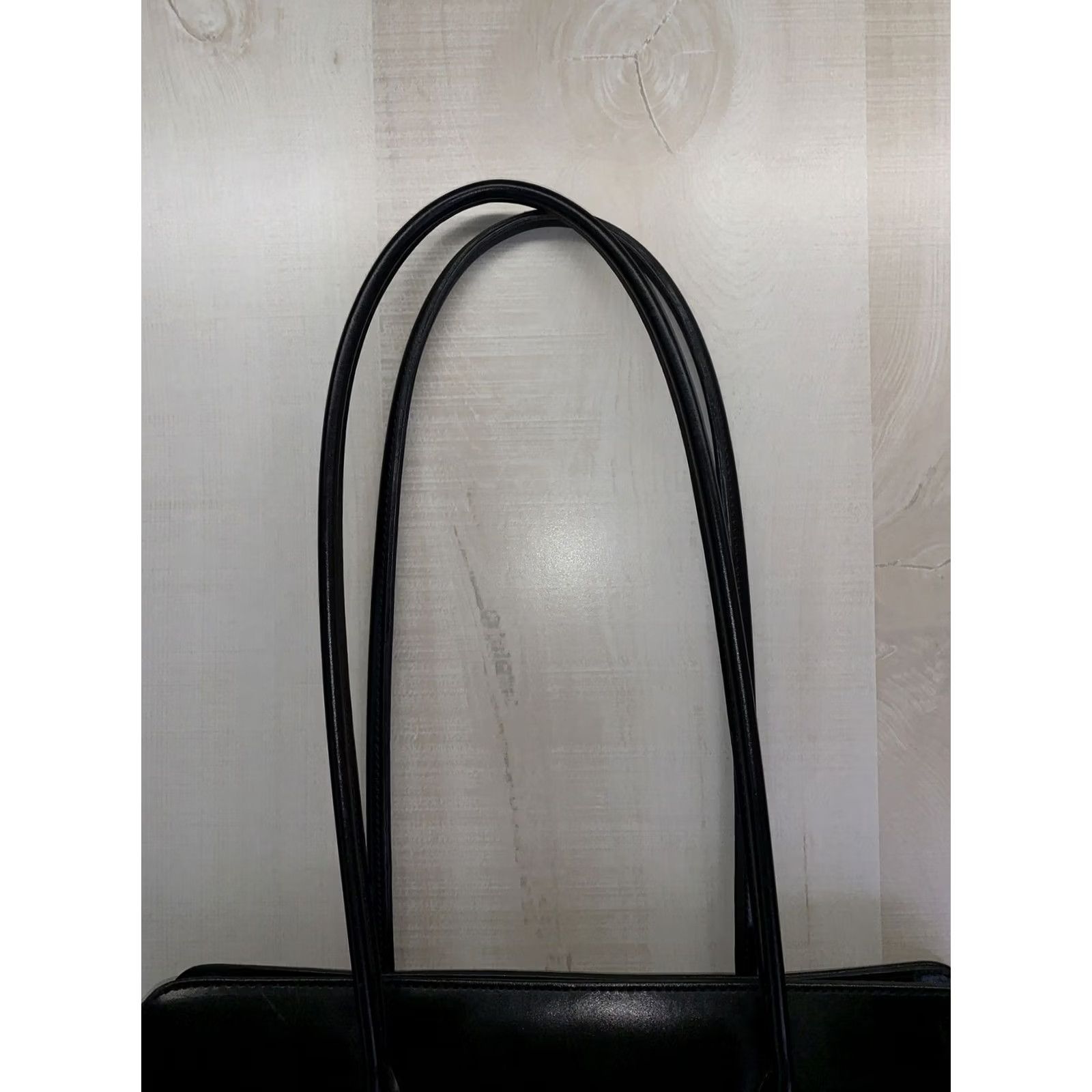 Doublet VINTAGE Black Faux Leather Double Handle Bag Purse Shoulder Bag Womens Medium Square Zip Closure Size ONE SIZE - 5 Thumbnail