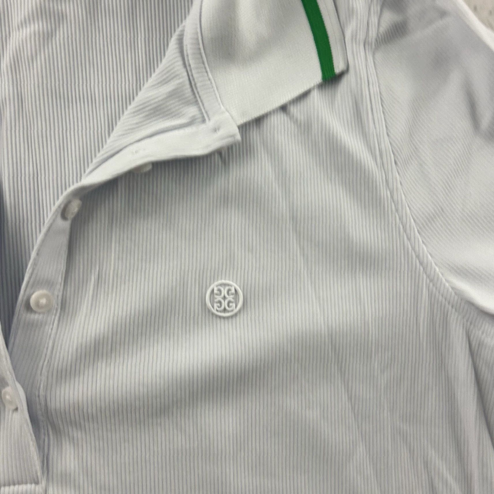 Vintage G Fore Korn Ferry Tour Short Sleeve Ribbed Golf Polo Shirt Women's Small White Size S / US 4 / IT 40 - 3 Thumbnail
