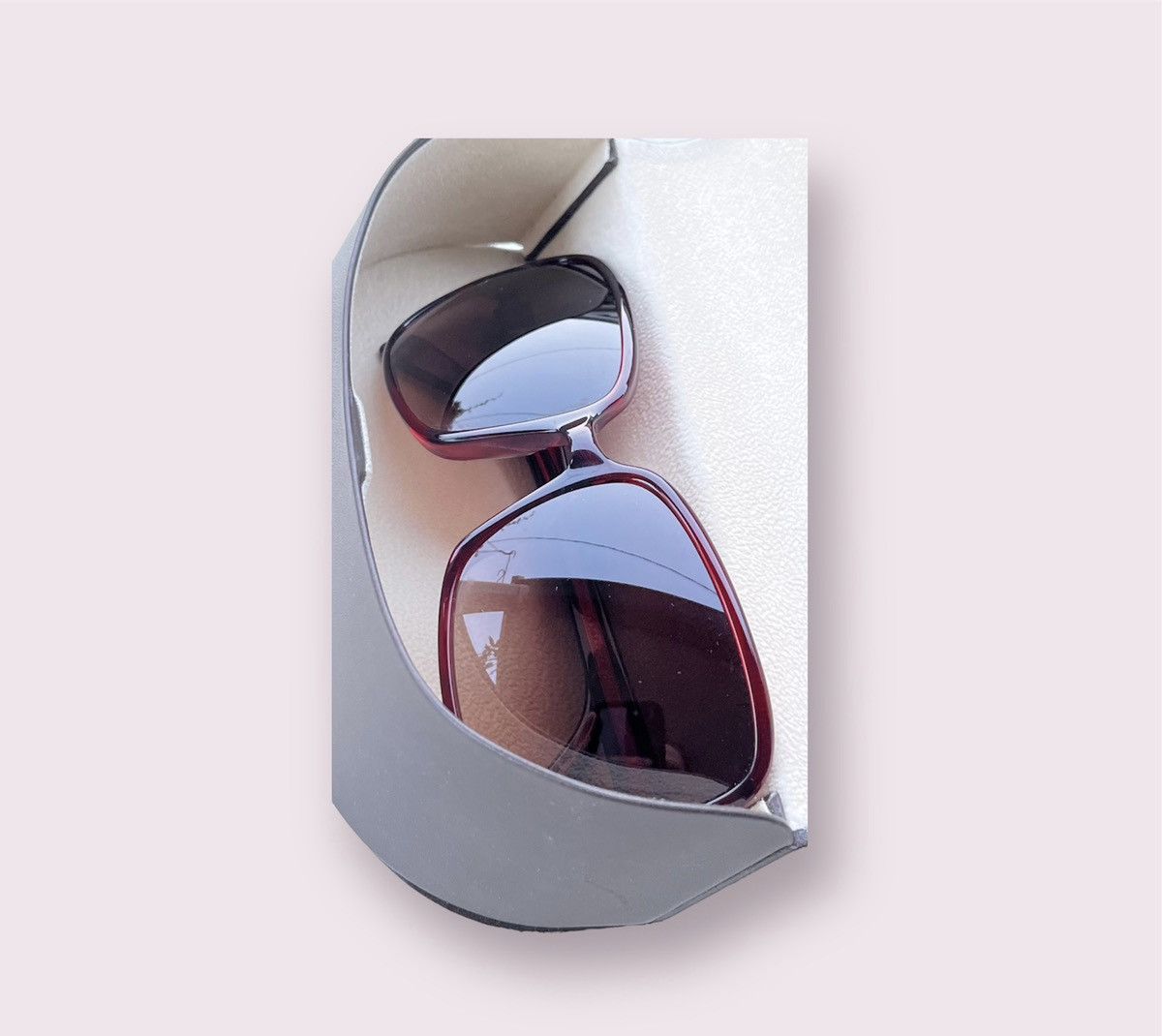Oliver Peoples Sunglasses Francisca Red Oversized + Case