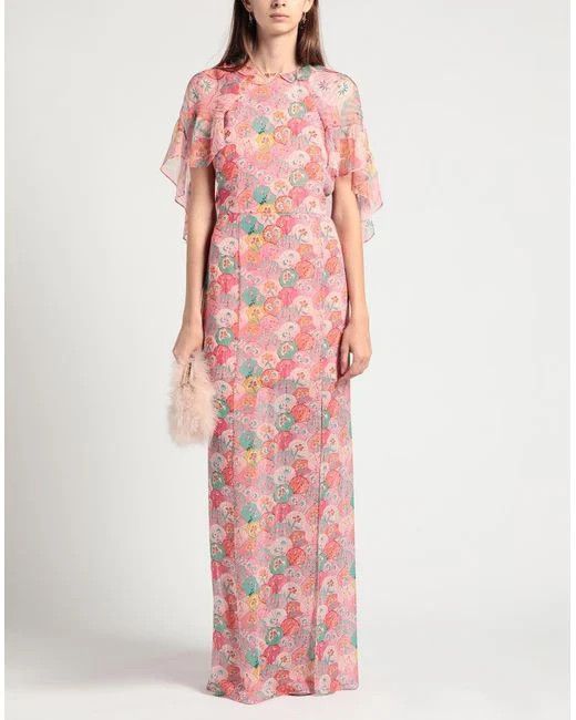 Other o1s22i1n0924 Maxi Natalia Silk Georgette in Multicolor Size M / US 6-8 / IT 42-44 - 4 Thumbnail