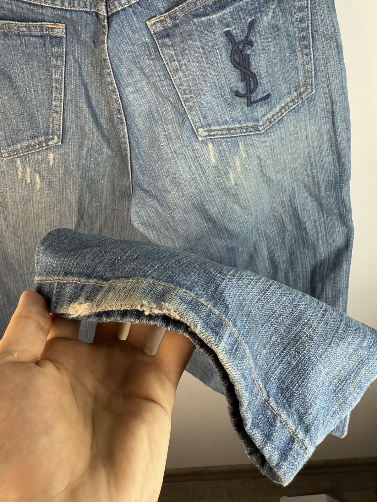 Yves Saint Laurent 36x32 YSL Jeans Denim Pants Blue Indigo Size US 36 / EU 52 - 20 Thumbnail