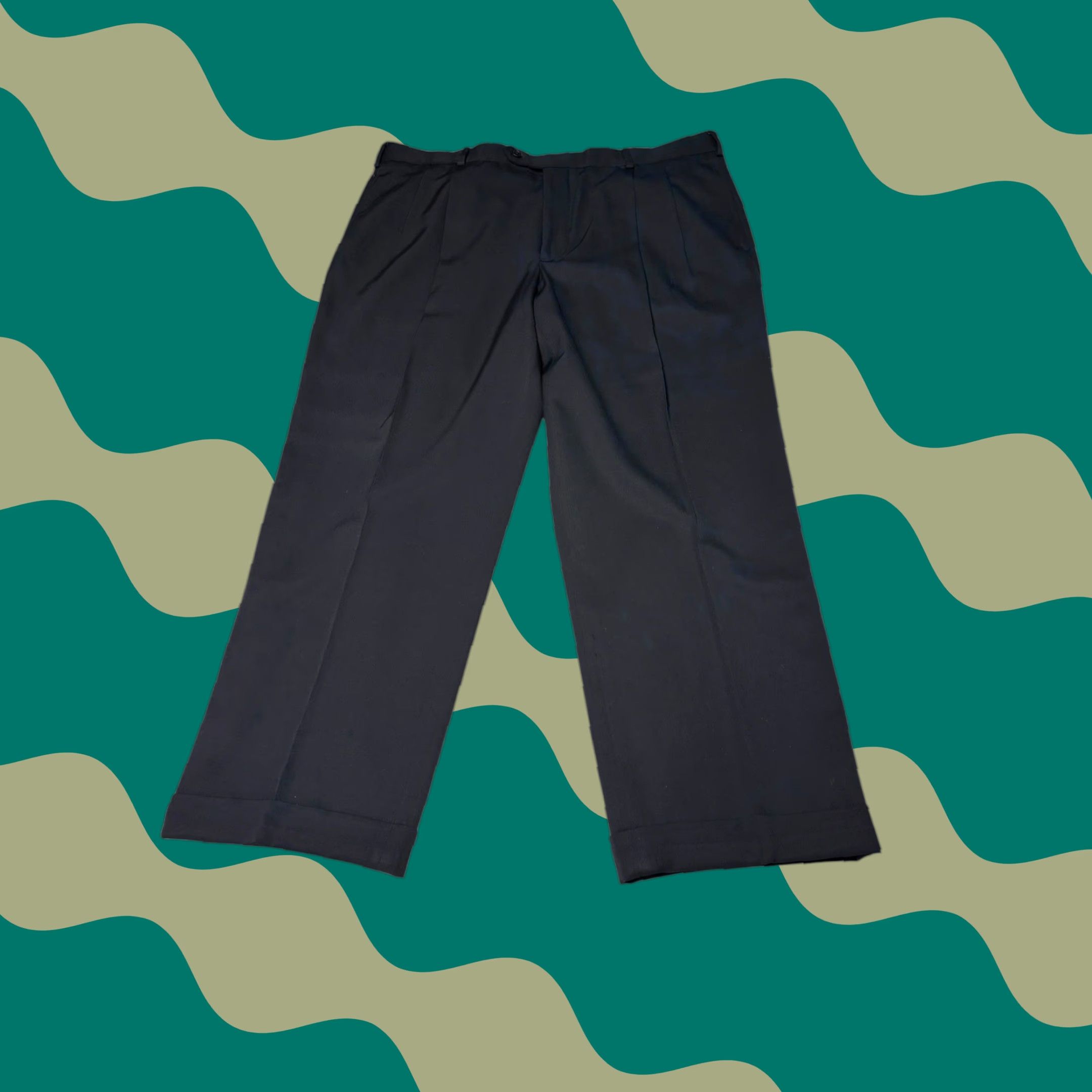 Brooks Brothers Brooks Brothers 1818 Madison Dress Pants Navy Blue 40x28 Wool Pleated Front Button Zip Pockets Classic Mens (Regular) Size US 40 / EU 56 - 1 Thumbnail