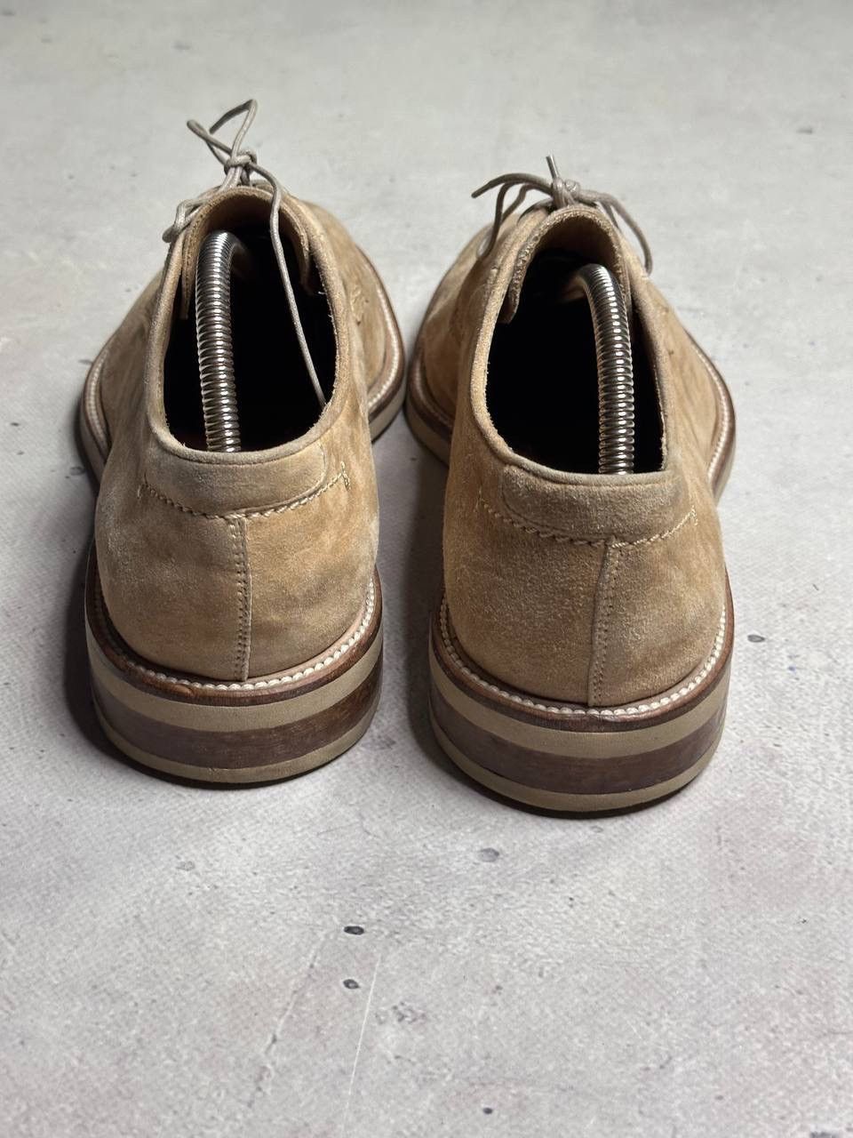 MoMA MOMA Suede Derby Shoes Beige Made in Italy EU 44 Lace Up Y2K Size US 11 / EU 44 - 6 Thumbnail
