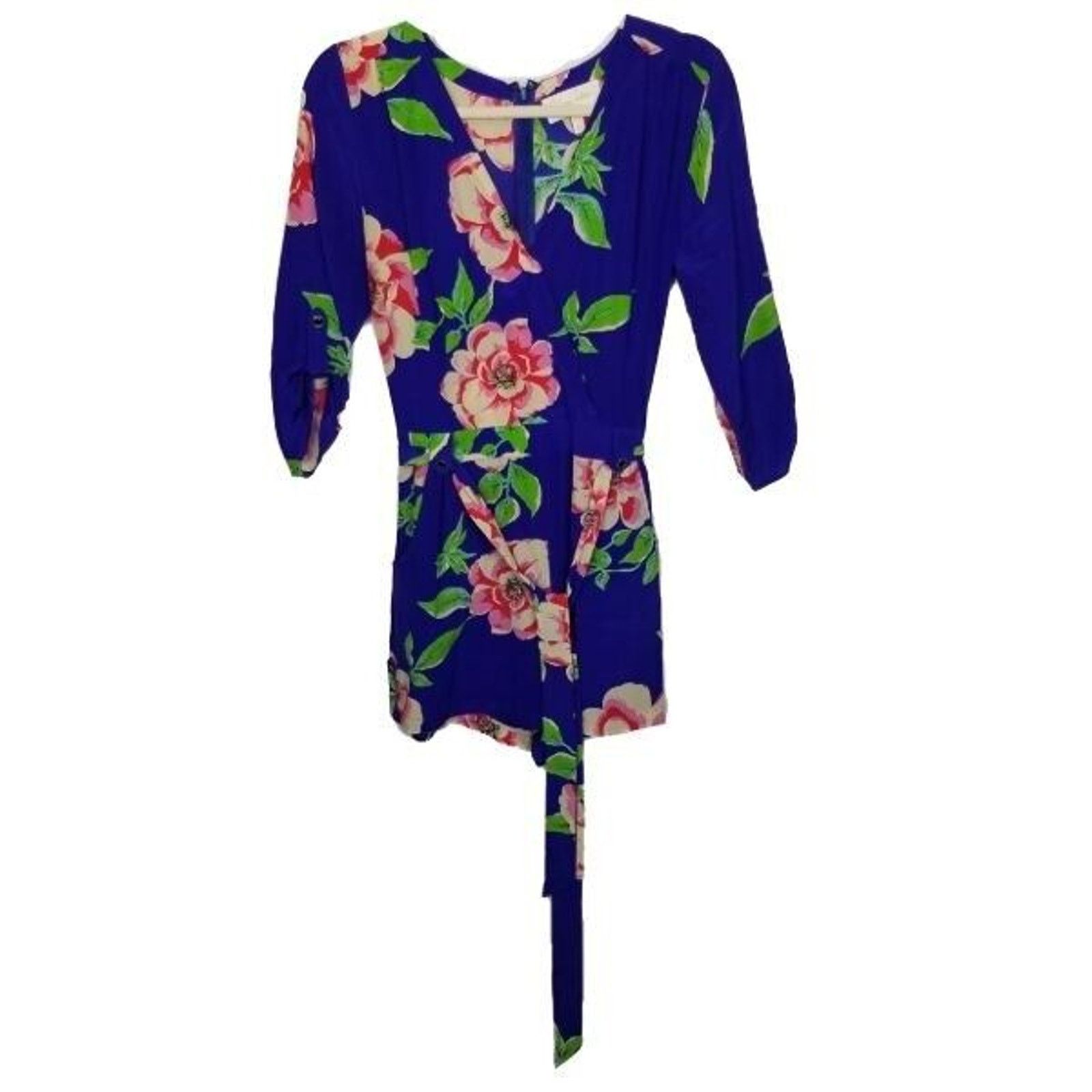 Kim Jones Yumi Kim Liz Silk Romper Floral Designer Tropical Resort XS Size XS / US 0-2 / IT 36-38 - 1 Thumbnail